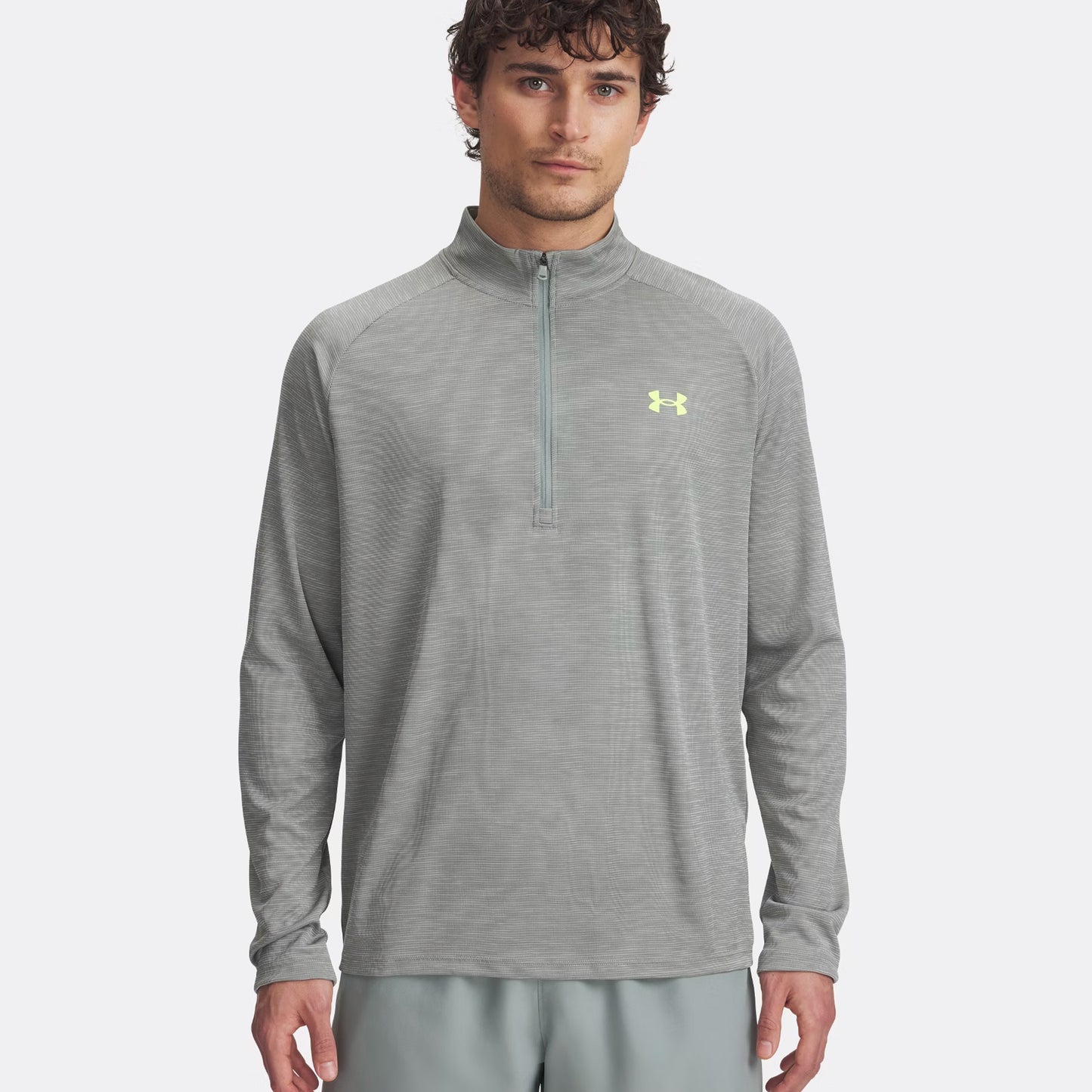Under Armour Tech Textured Half-Zip Longsleeve Herren-Salbei