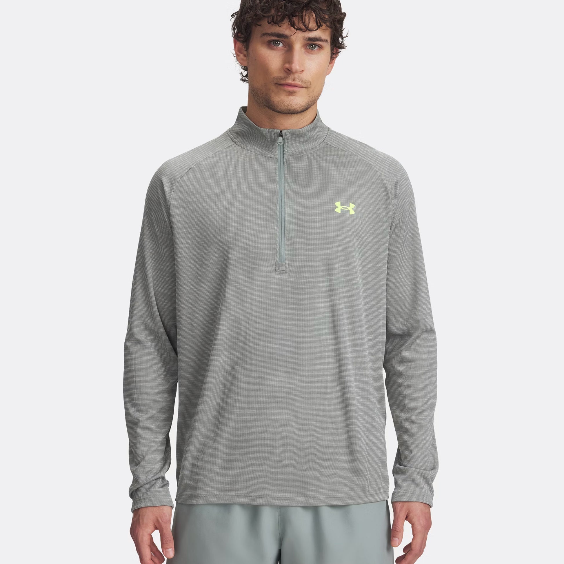 Under Armour Tech Textured Half-Zip Longsleeve Herren-Salbei