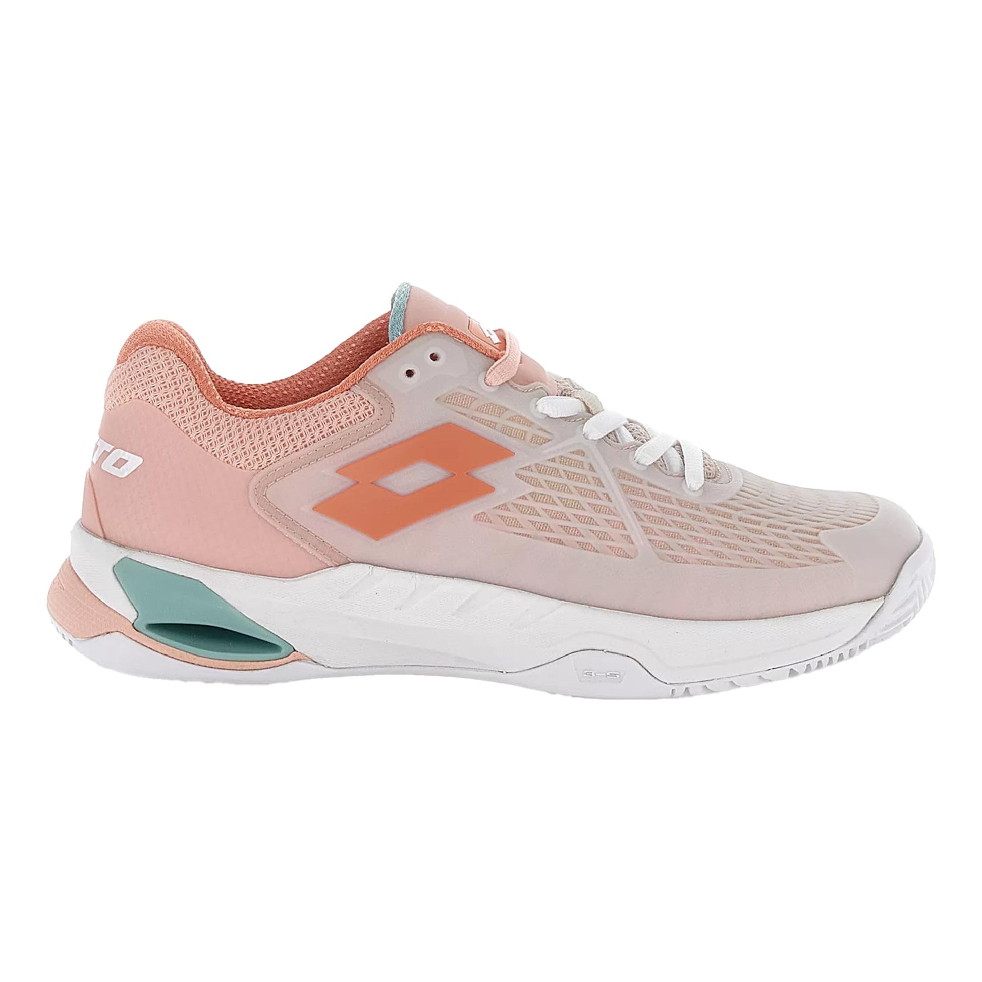 Lotto Mirage 100 II Sandplatzschuh Damen-weiß, koralle