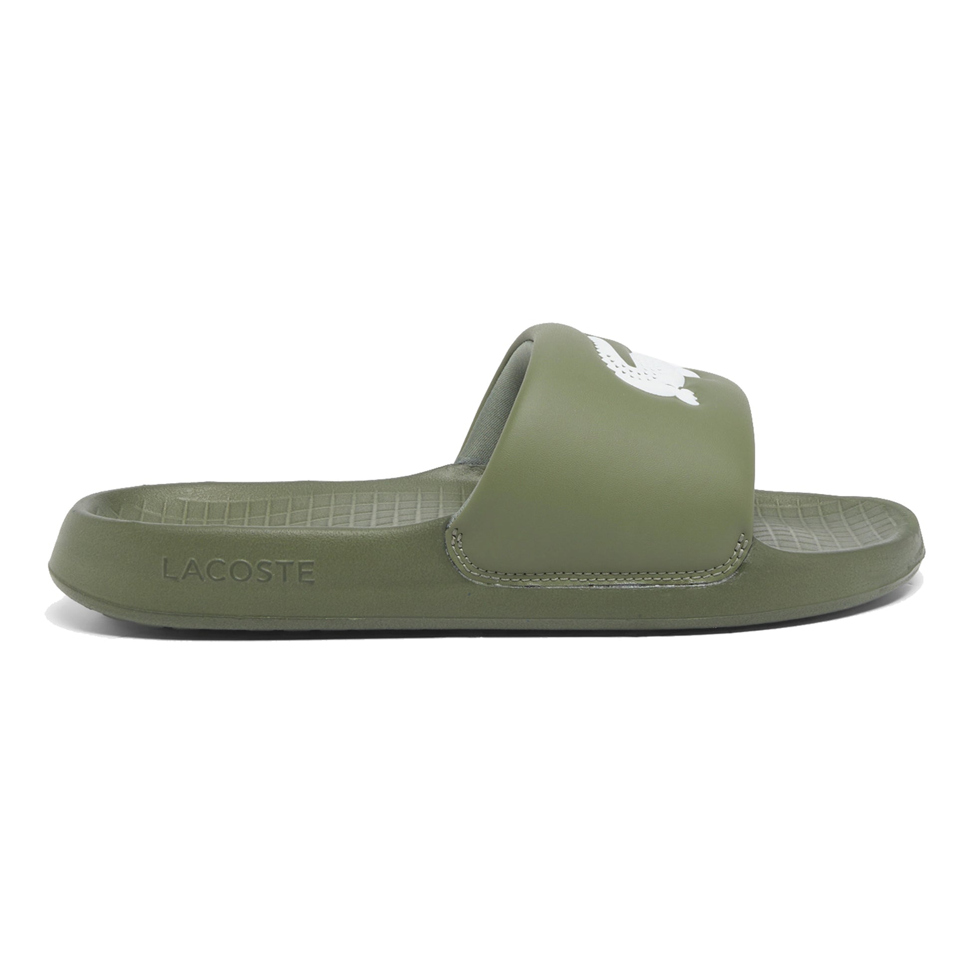 Lacoste Badelatschen Herren-Khaki,Weiß