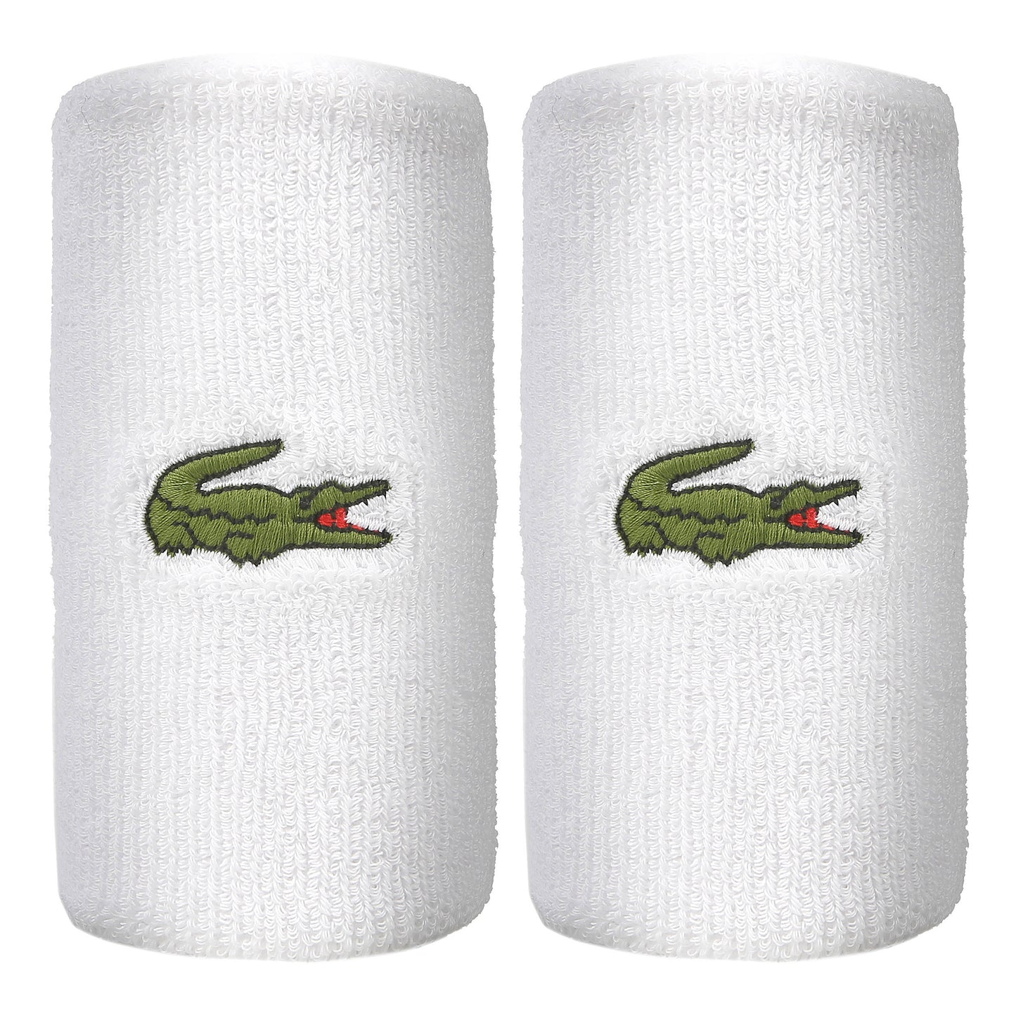 Lacoste Schweißband 2er Pack lang - weiß, grün