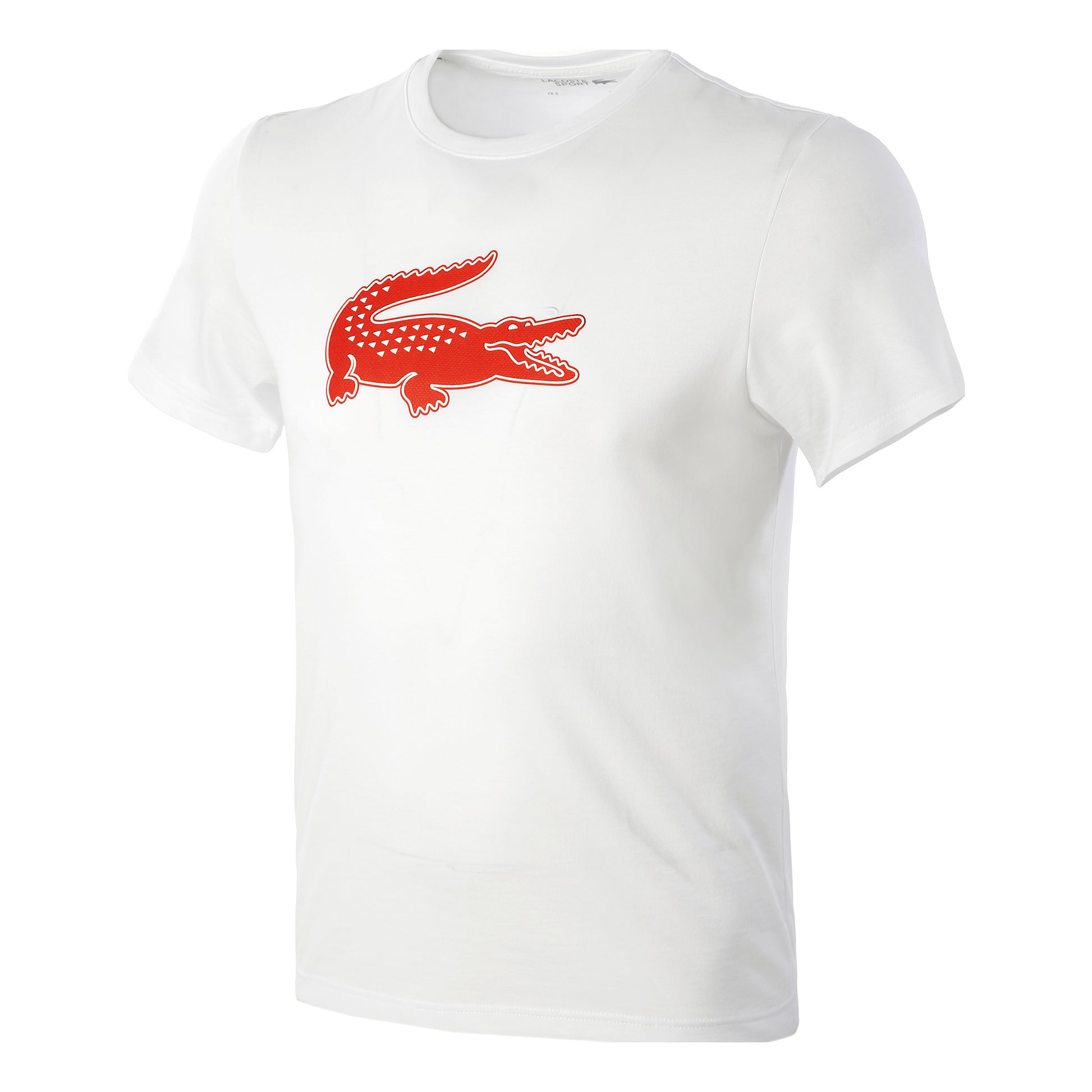 Lacoste Core T-Shirt Herren - weiß, rot