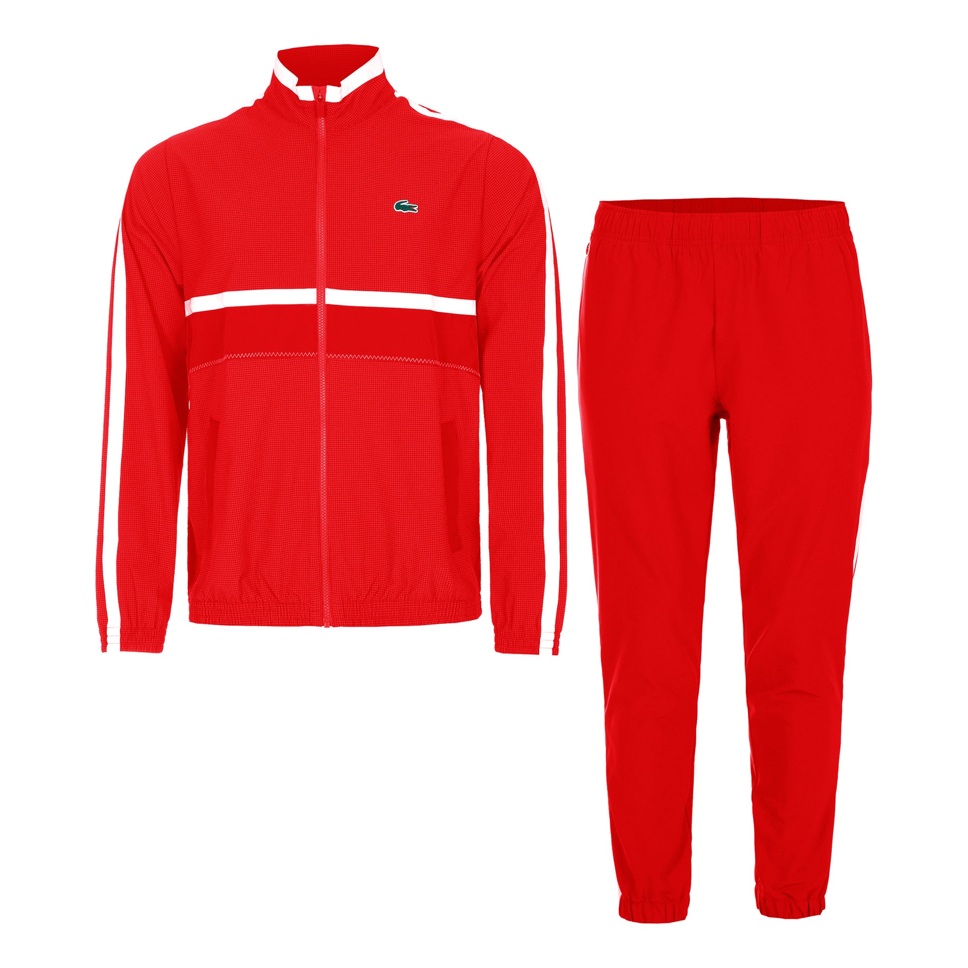 Lacoste Tracksuits Trainingsanzug Herren - rot, weiß