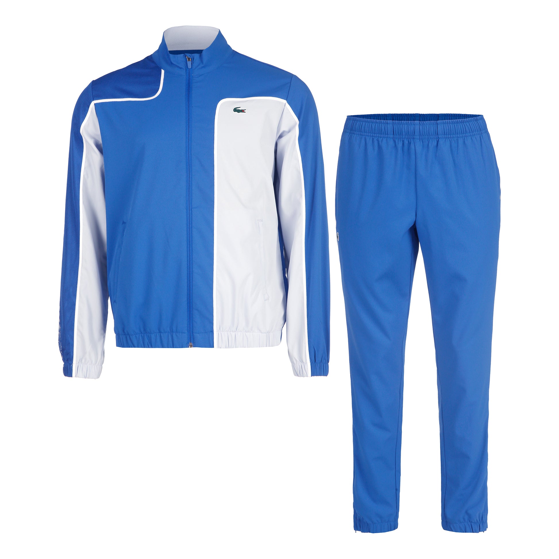 Lacoste Tennis Overall Colourblock Trainingsanzug Herren-Blau,Weiß