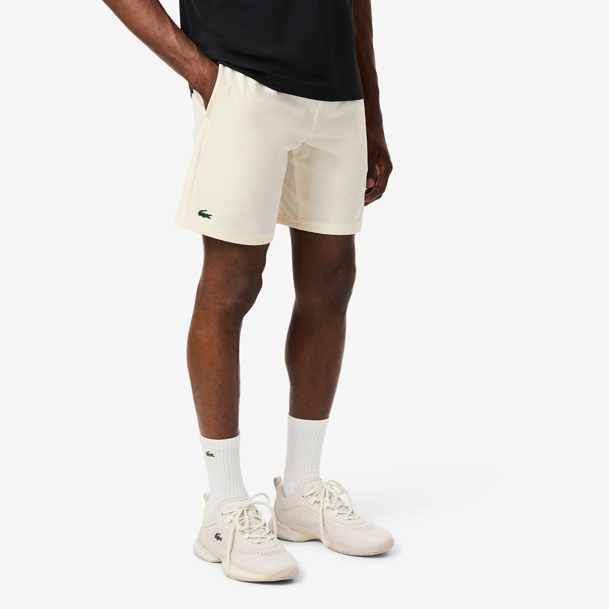 Lacoste Djokovic Shorts Herren - creme, dunkelblau