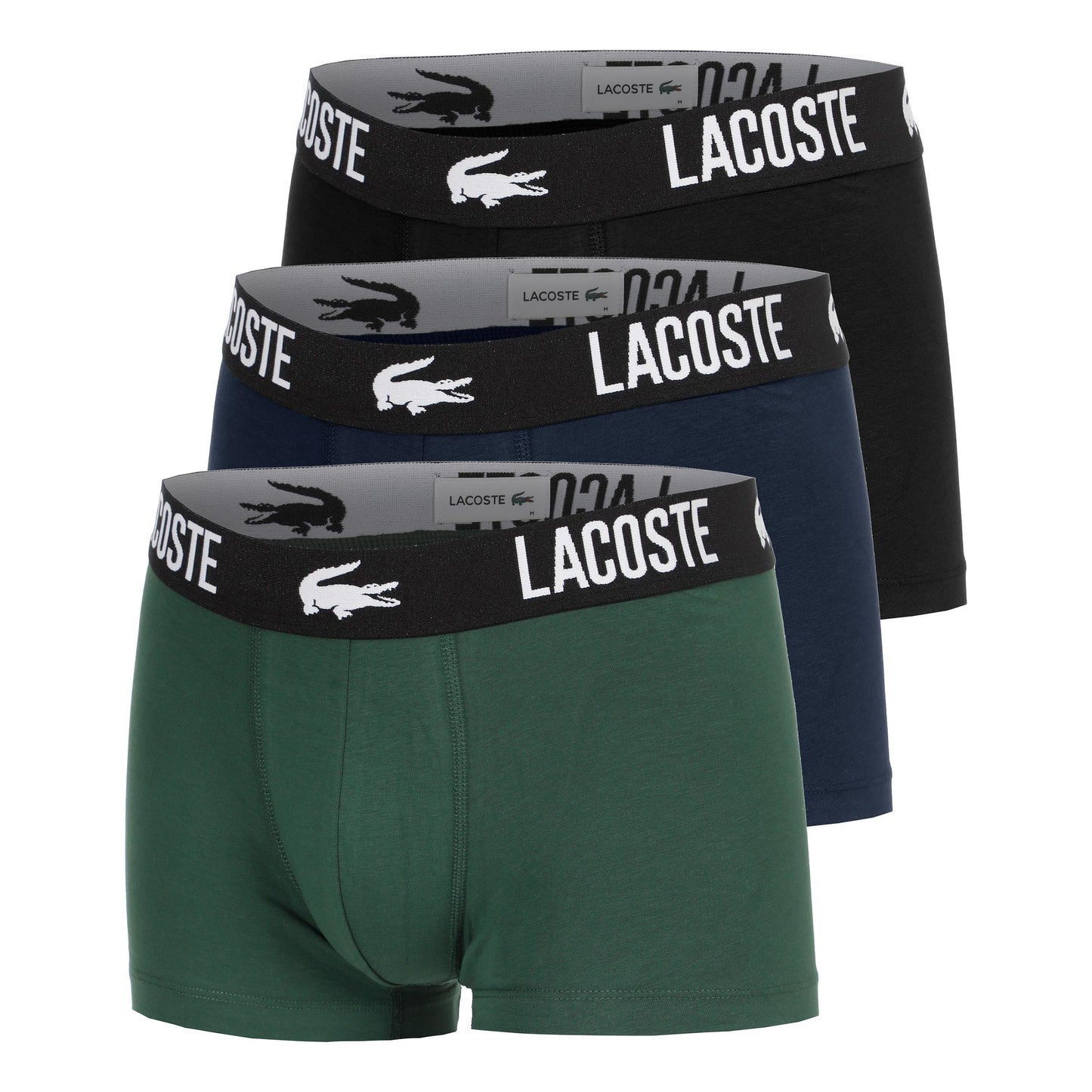 Lacoste Cotton Stretch Boxer Short 3er Pack Herren - dunkelgrün