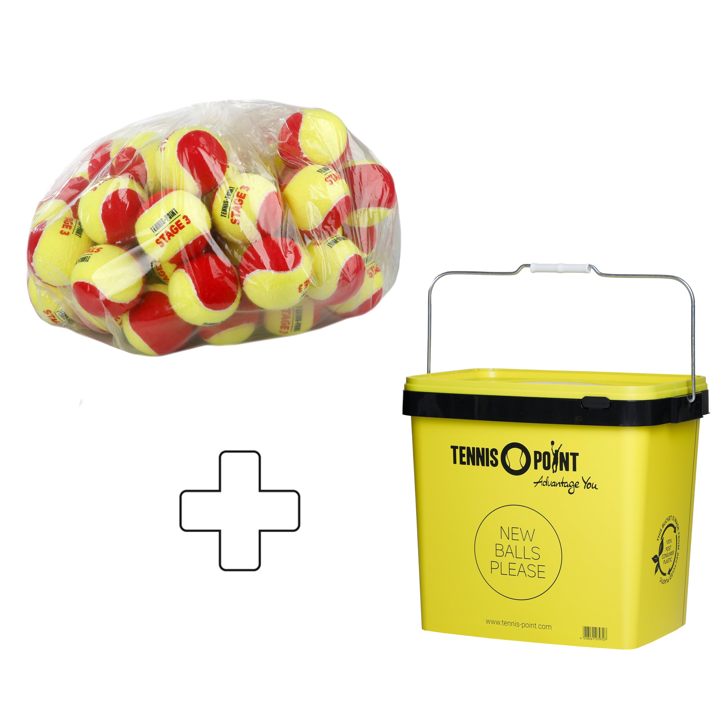 Tennis-Point 60er Beutel Stage 3 plus Balleimer