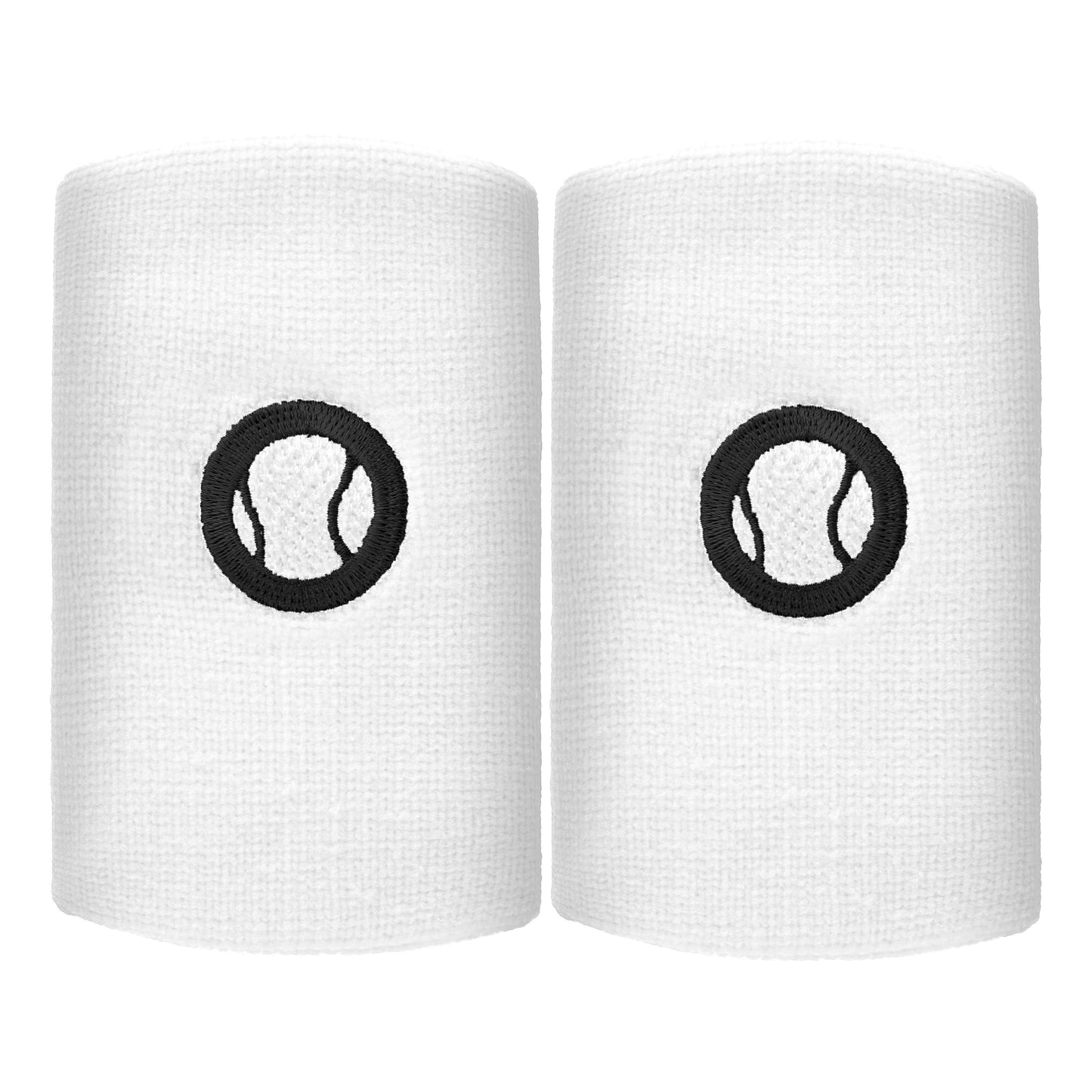 Tennis-Point Long Schweißband 2er Pack Unisex - weiß,
