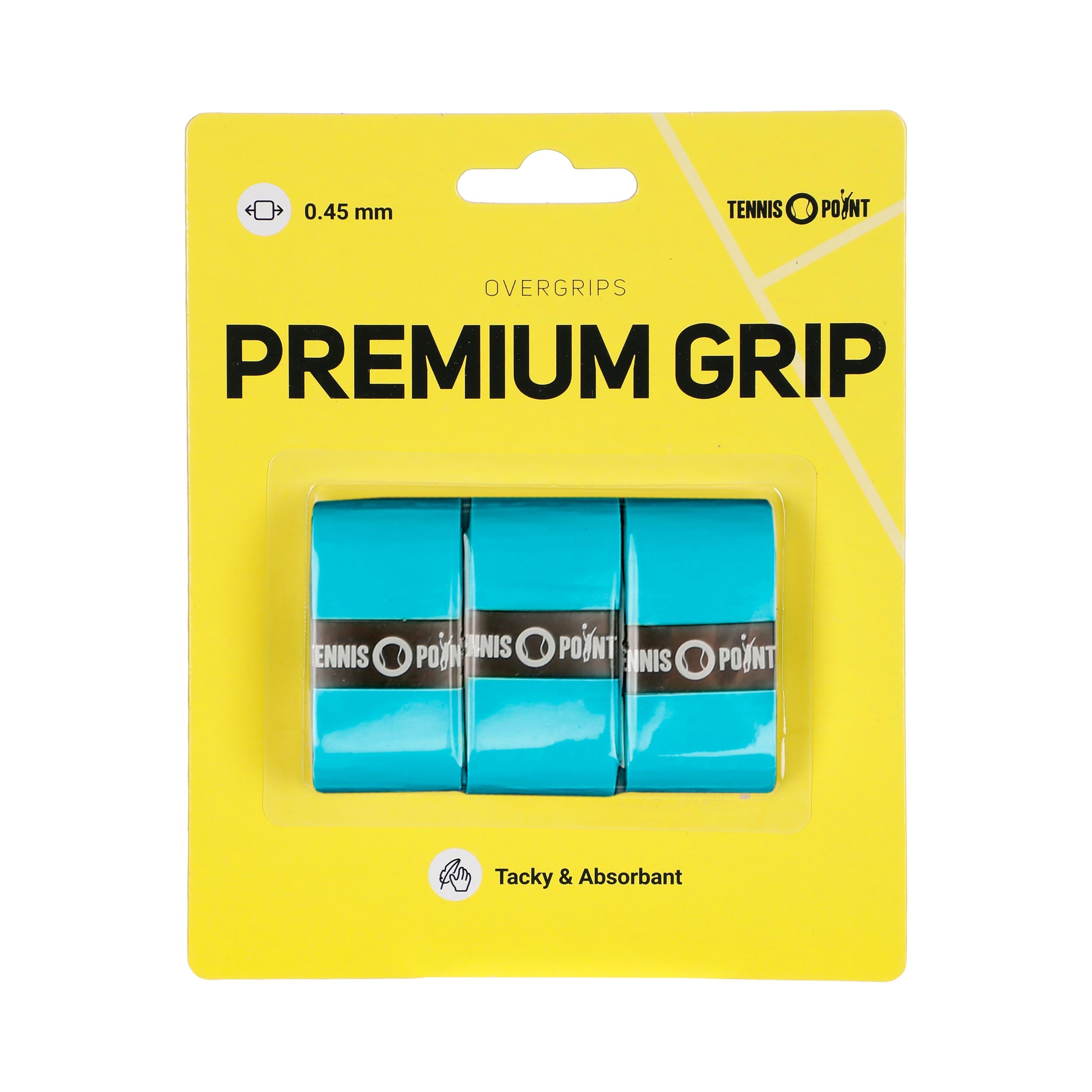 Tennis-Point Premium Grip 3er Pack-Blau