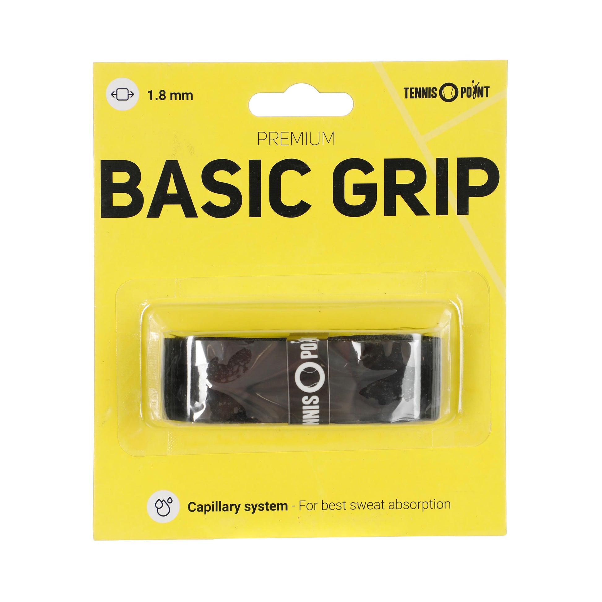 Tennis-Point Premium Grip 1er Pack-Schwarz