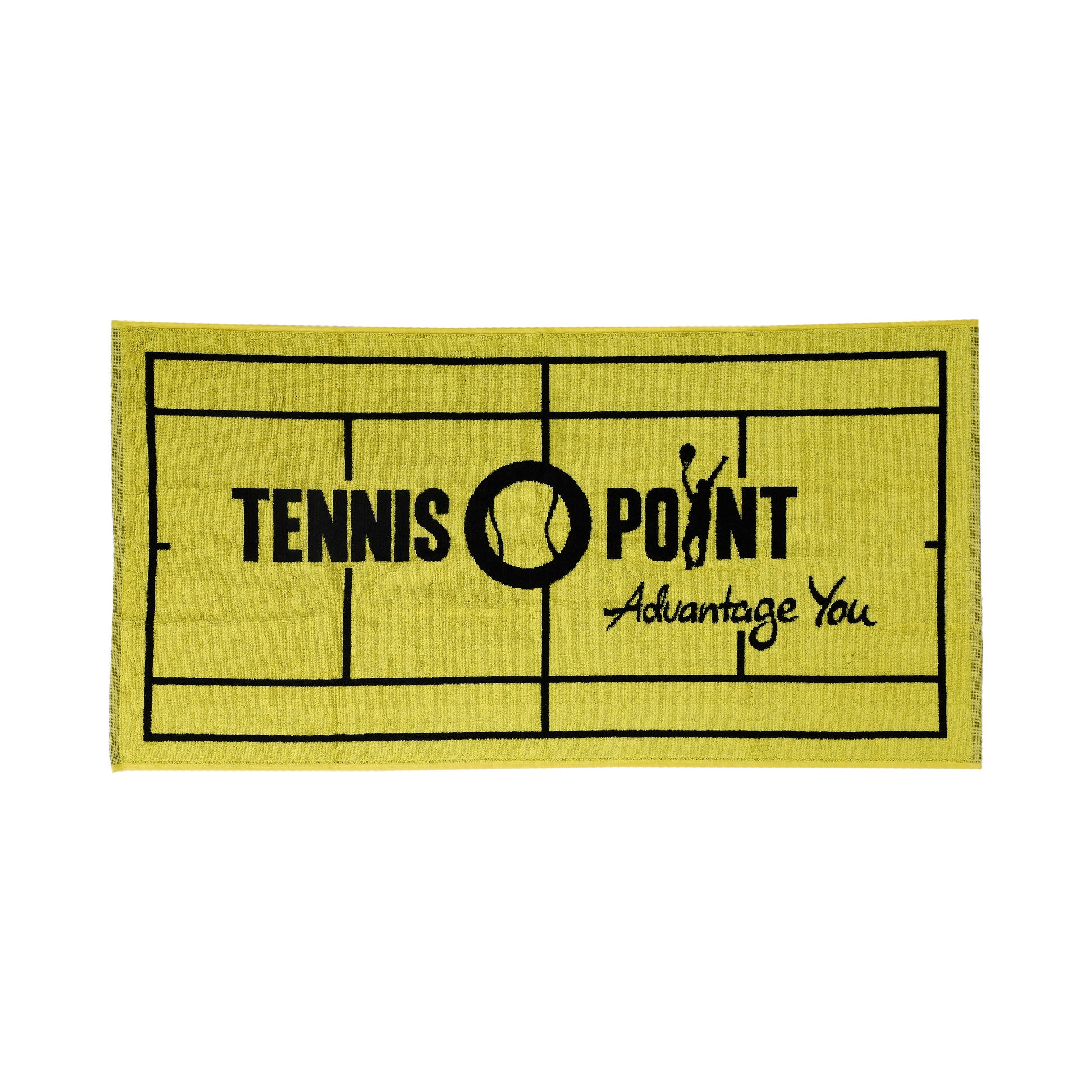 Tennis-Point 50x100 Handtuch-Gelb,Schwarz