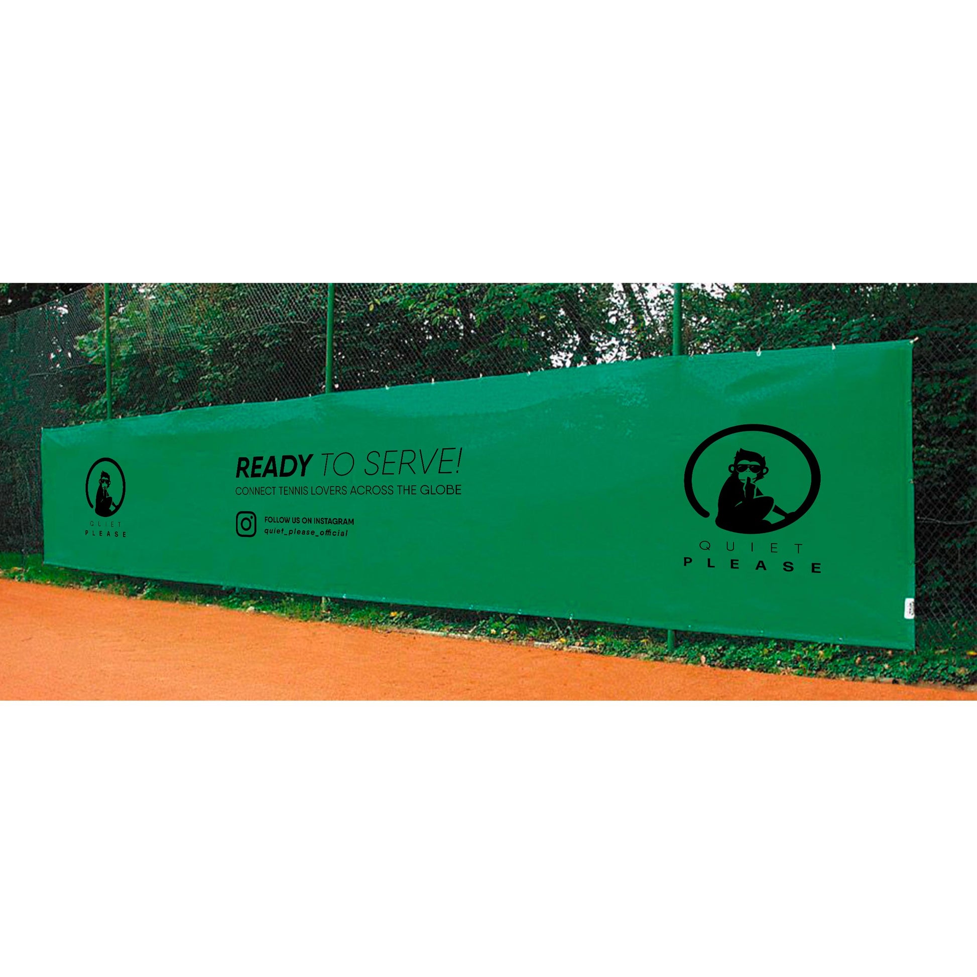 Tennis-Point Quiet Please 12x2m Sichtblende-Grün