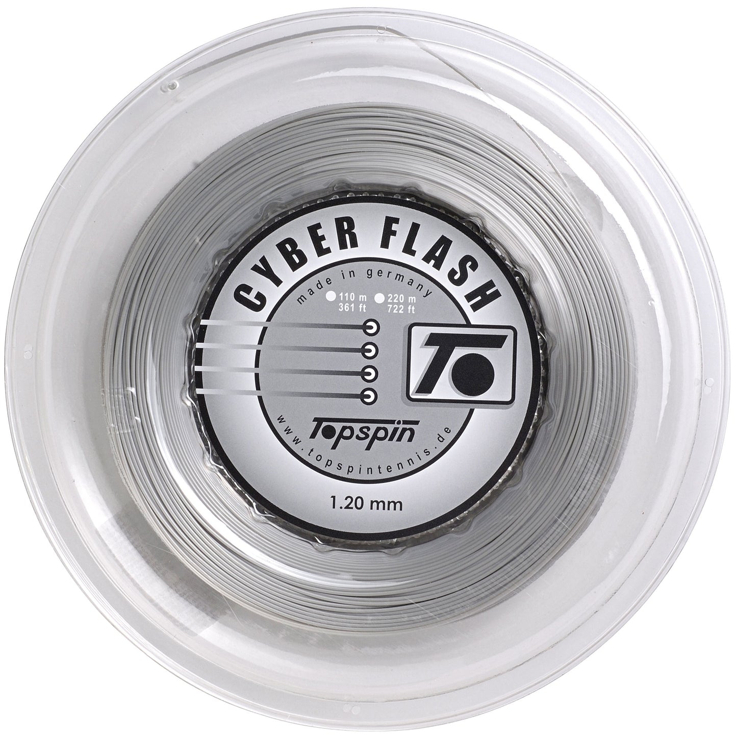 Topspin Cyber Flash Saitenrolle 220m-Silber