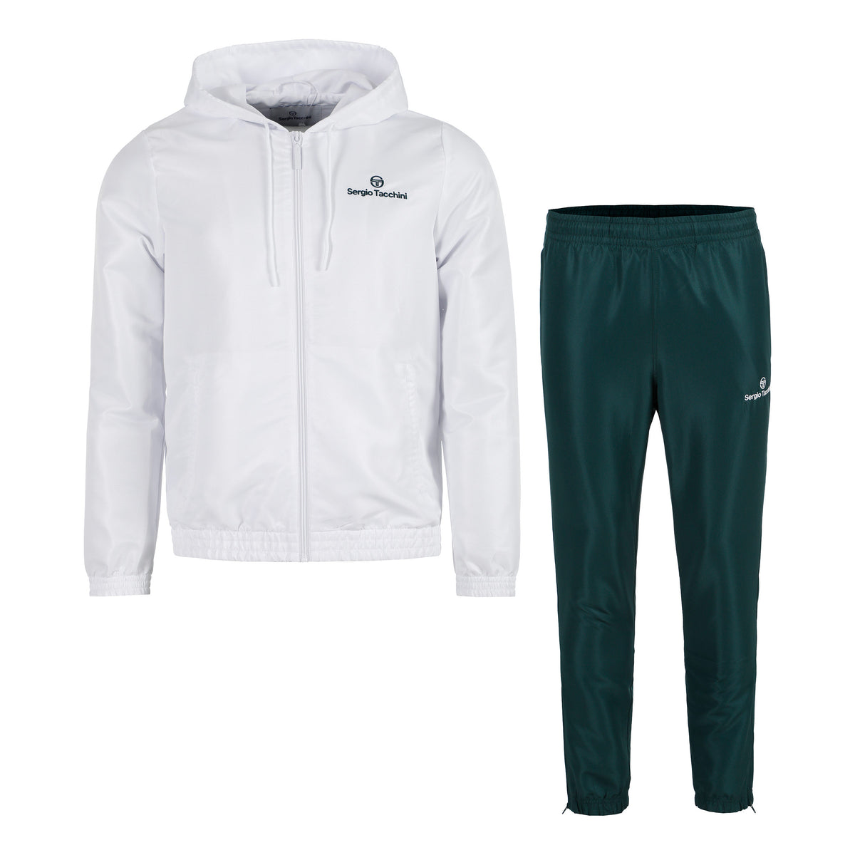 Sergio Tacchini Carson Trainingsanzug Herren - dunkelgrün, weiß