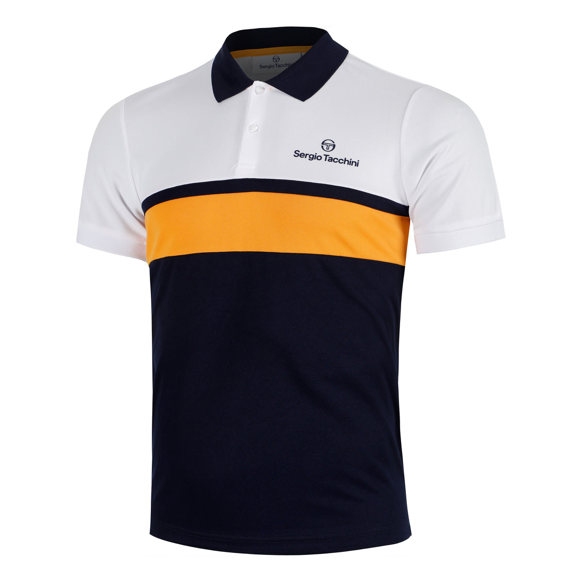 Sergio Tacchini Elfetta Polo Herren-Weiß,Apricot
