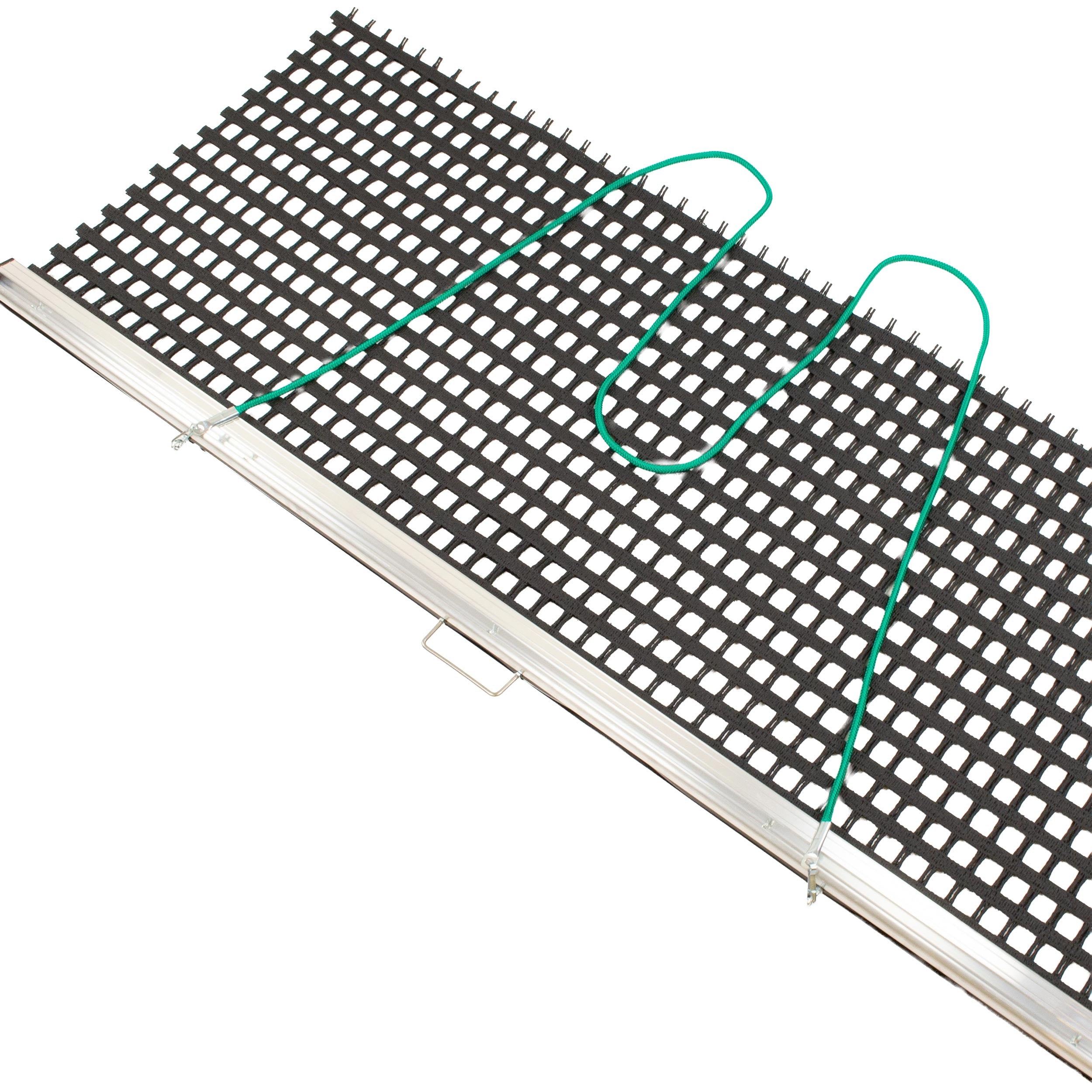 Tegra Schleppnetz mit Alu-Profil doppellagig schweres Gewebe 1,96m x 0,75 m Schleppnetz mit Alu-Profil, doppellagig - silber