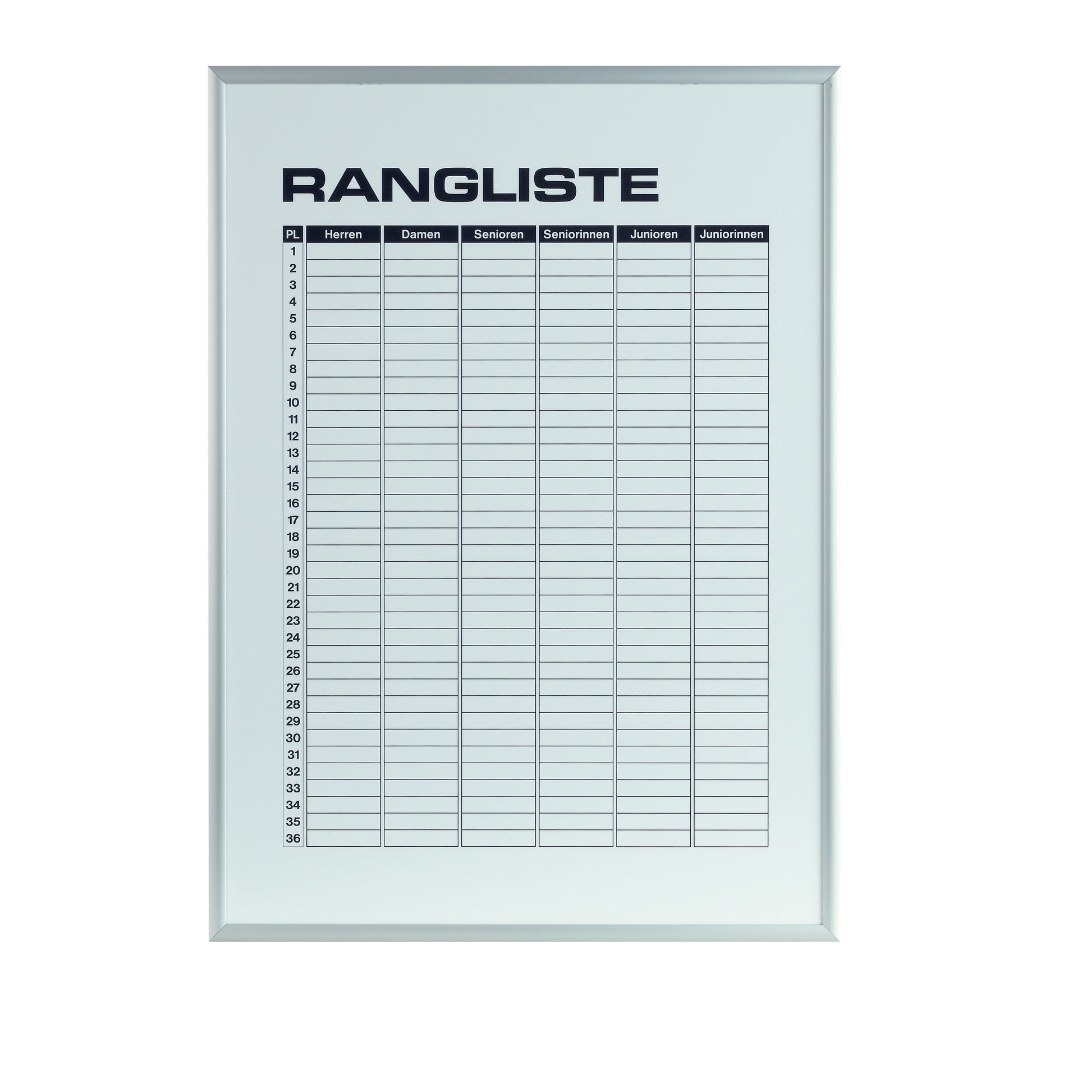 Tegra Ranglisten Magnettafel-Weiß,Schwarz