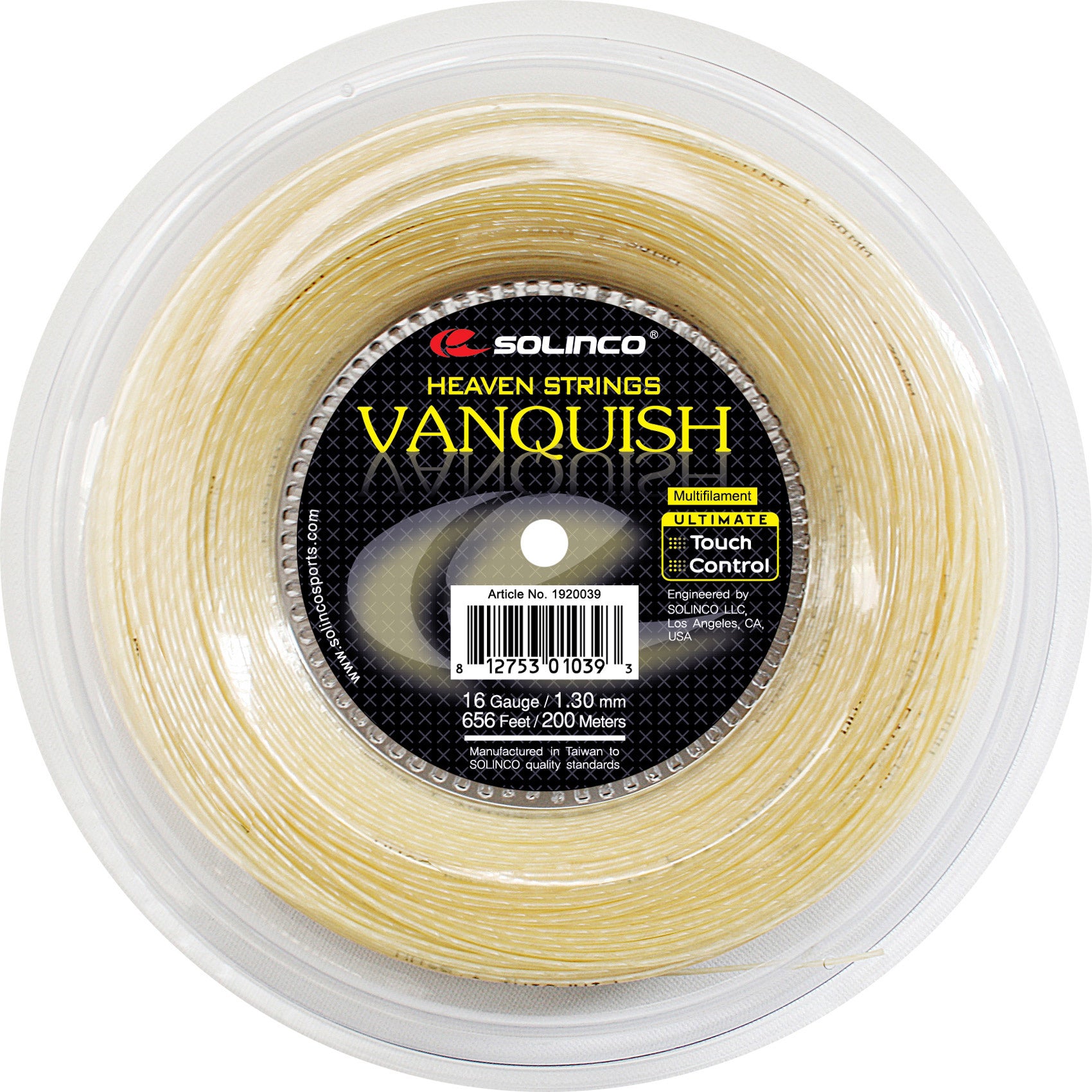 Solinco Vanquish Saitenrolle 200m-Nude