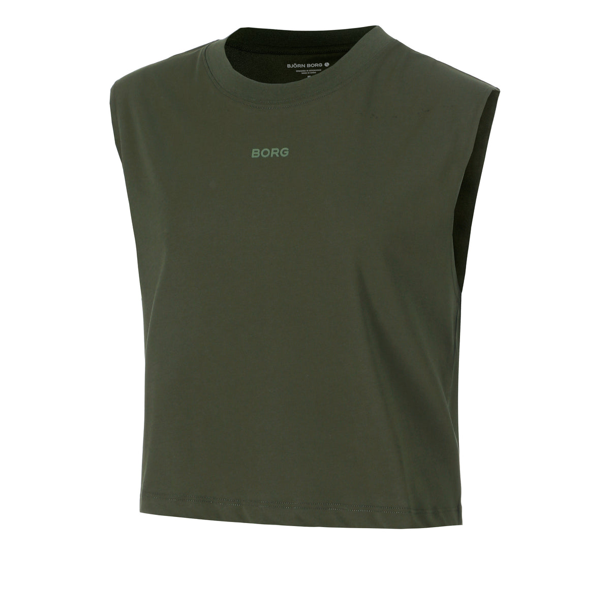 Björn Borg Cropped Tank-Top Damen - dunkelgrün,