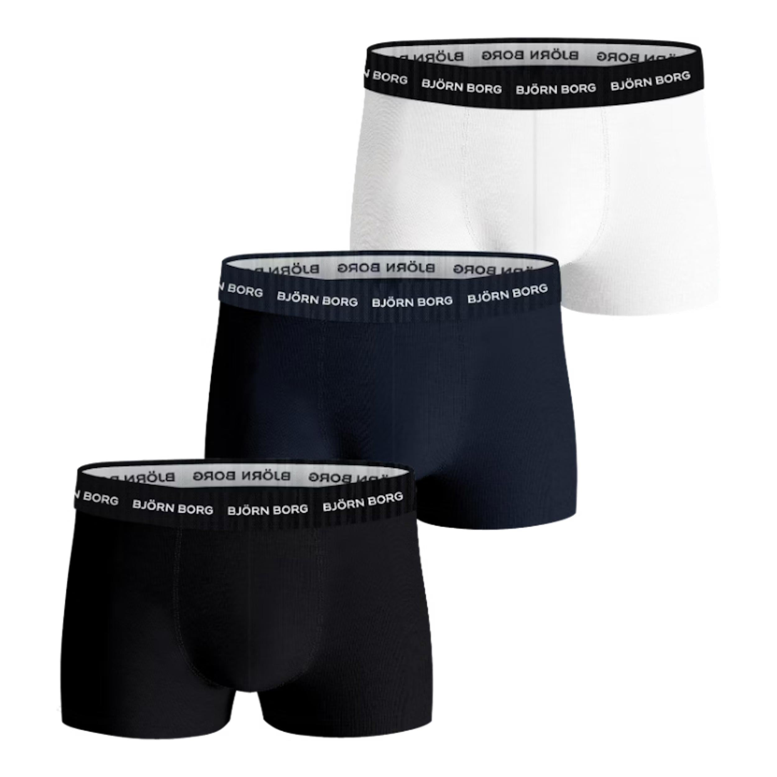 Björn Borg Cotton Stretch Trunk Boxer Short 3er Pack Herren - mehrfarbig