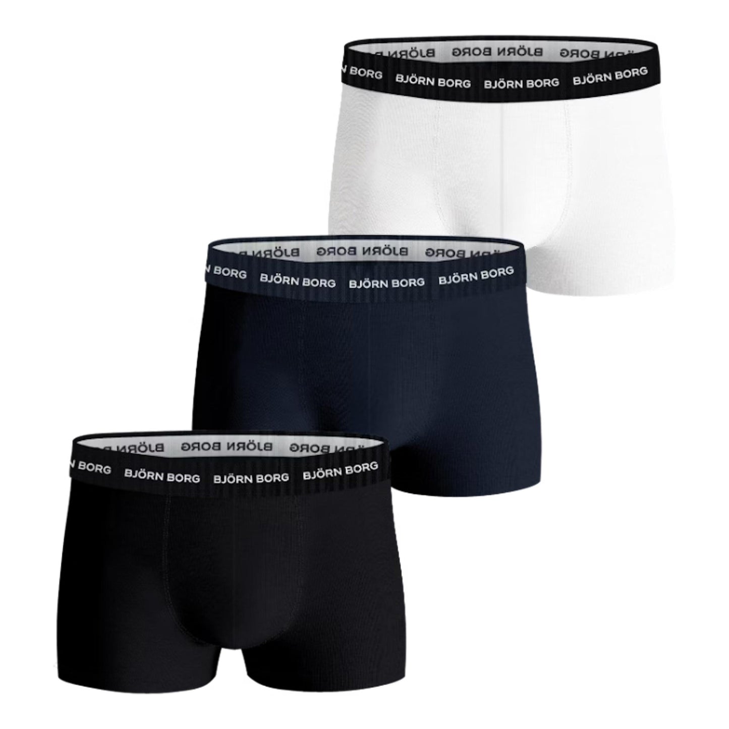 Björn Borg Cotton Stretch Trunk Boxer Short 3er Pack Herren - mehrfarbig