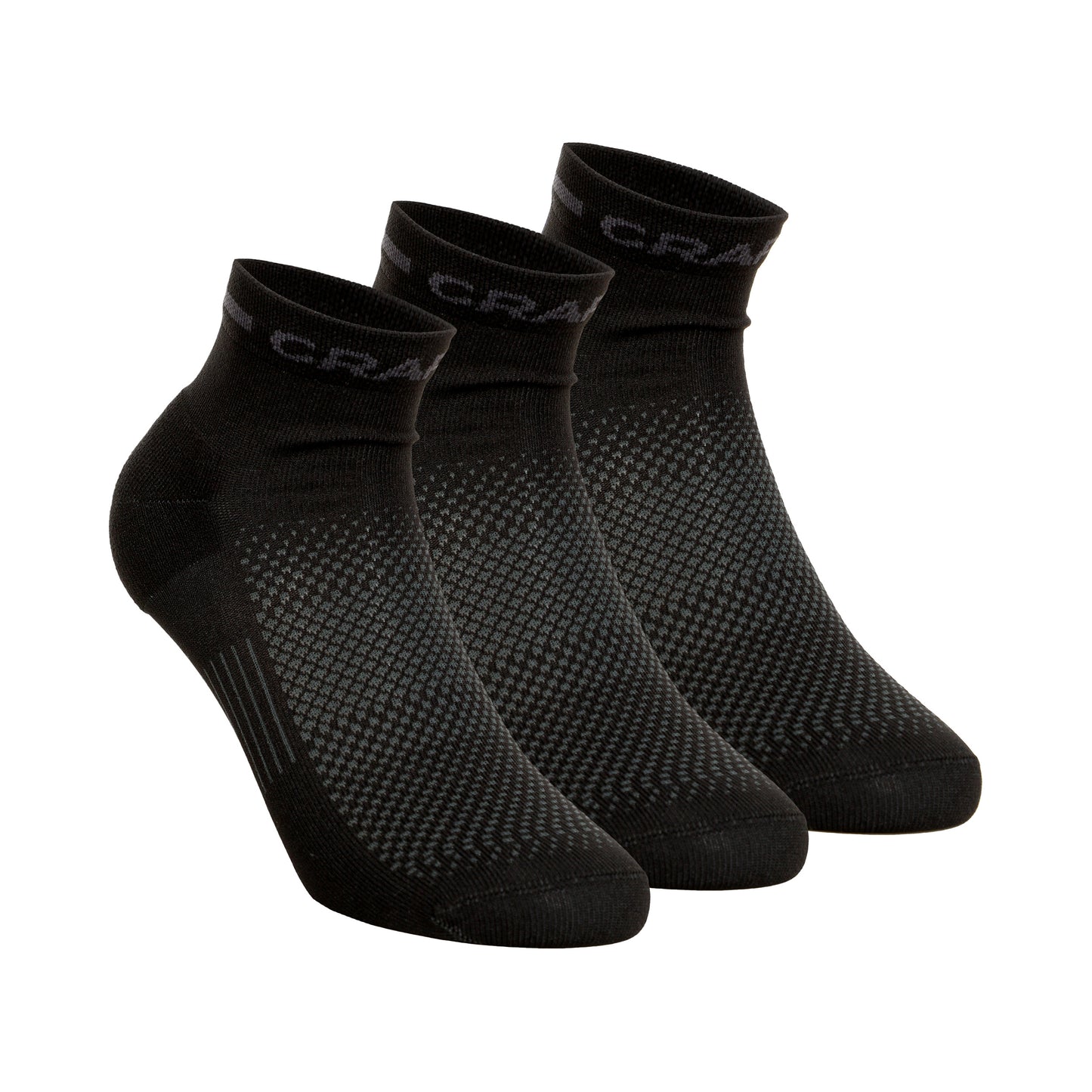 Craft Core Dry Mid Laufsocken 3er Pack-Schwarz