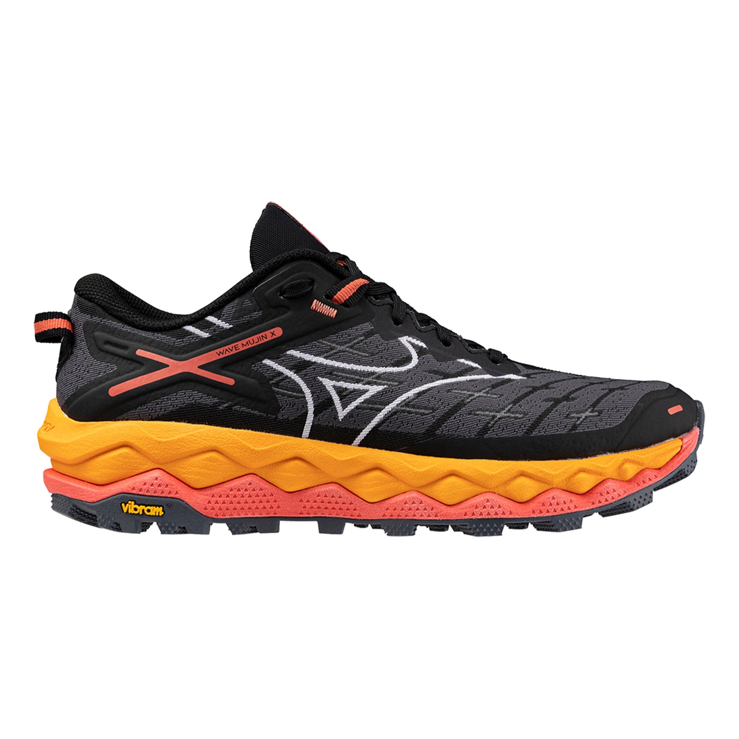 Mizuno Wave Mujin 10 Trailschuh Damen-Schwarz,Orange