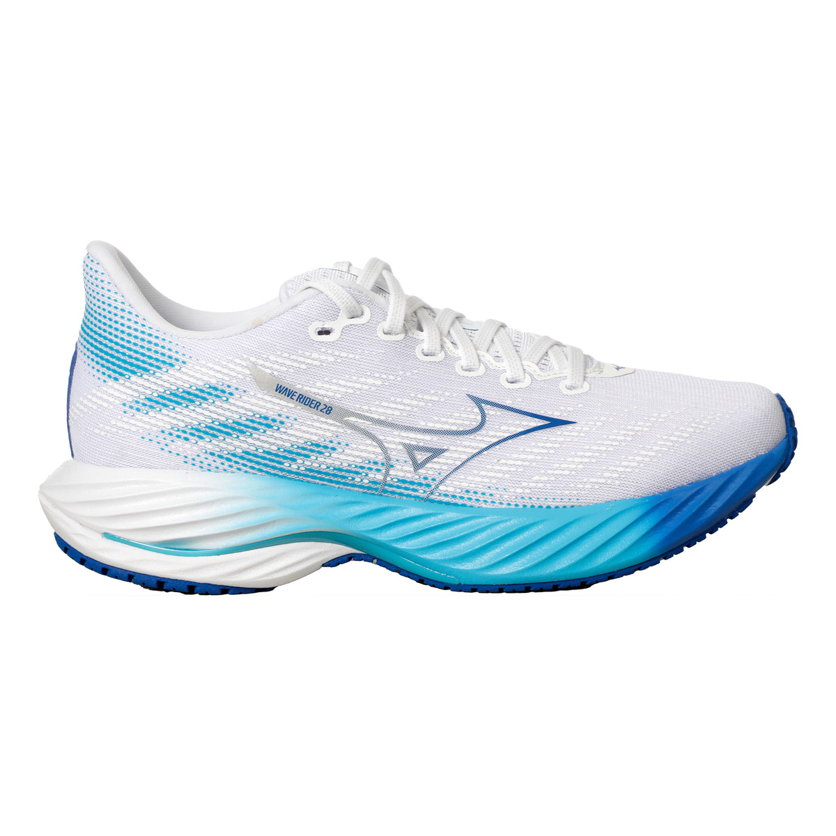 Mizuno Wave Rider 28 Neutralschuh Damen - weiß, türkis