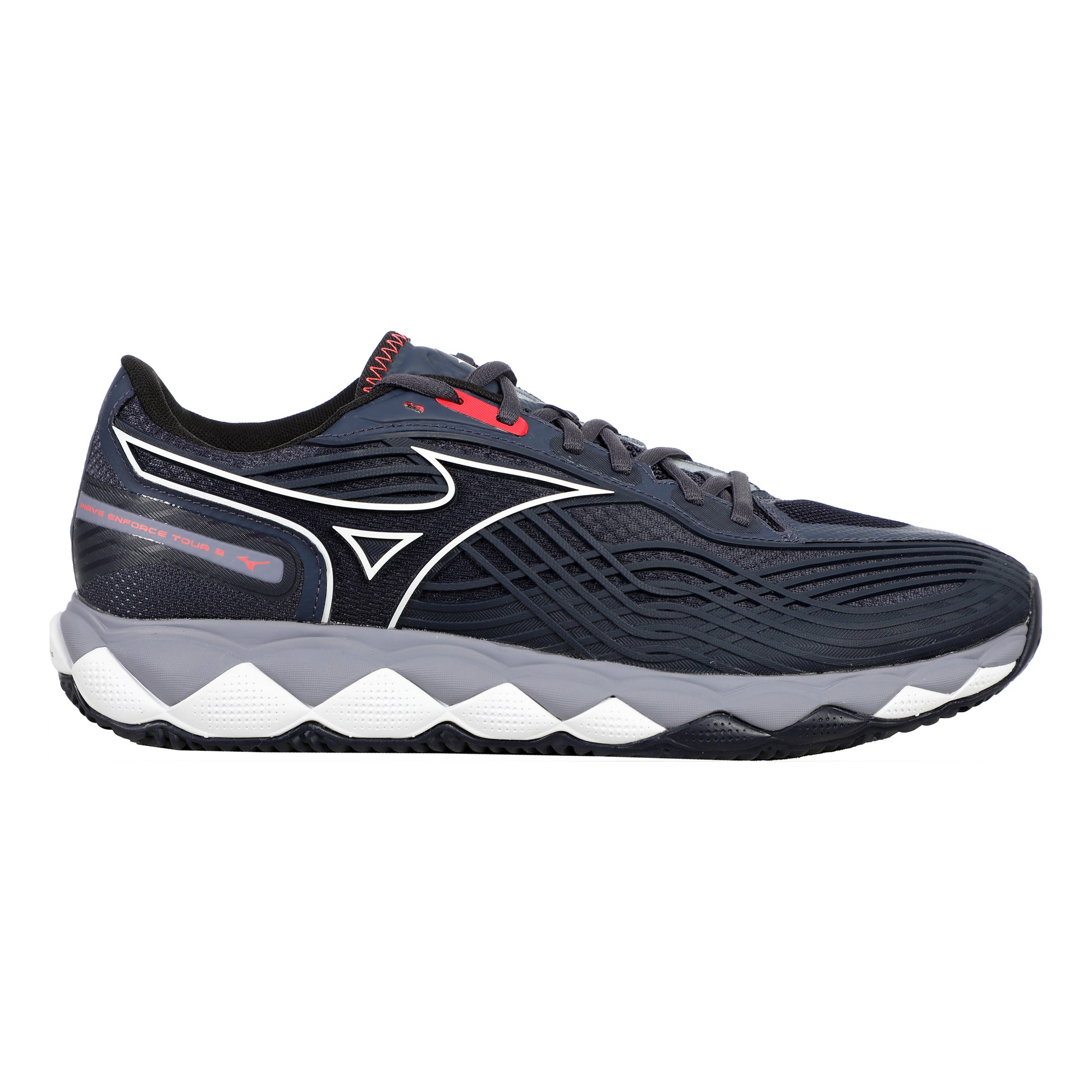 Mizuno Wave Enforce Tour 2 Sandplatzschuh Herren-Grau,Weiß