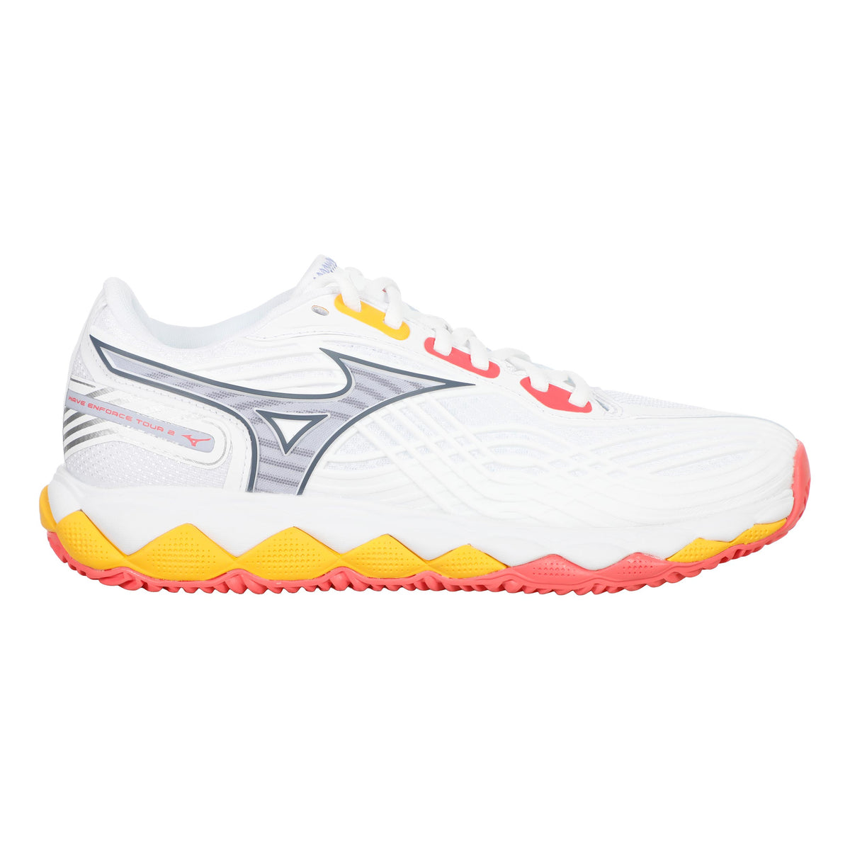 Mizuno Wave Enforce Tour 2 Sandplatzschuh Damen-Weiß,Hellblau
