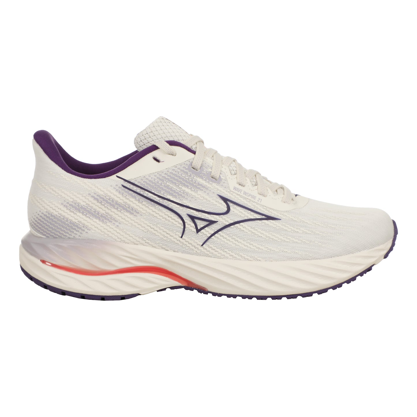 Mizuno Wave Inspire 21 Stabilitätsschuh Damen-Weiß,Lila