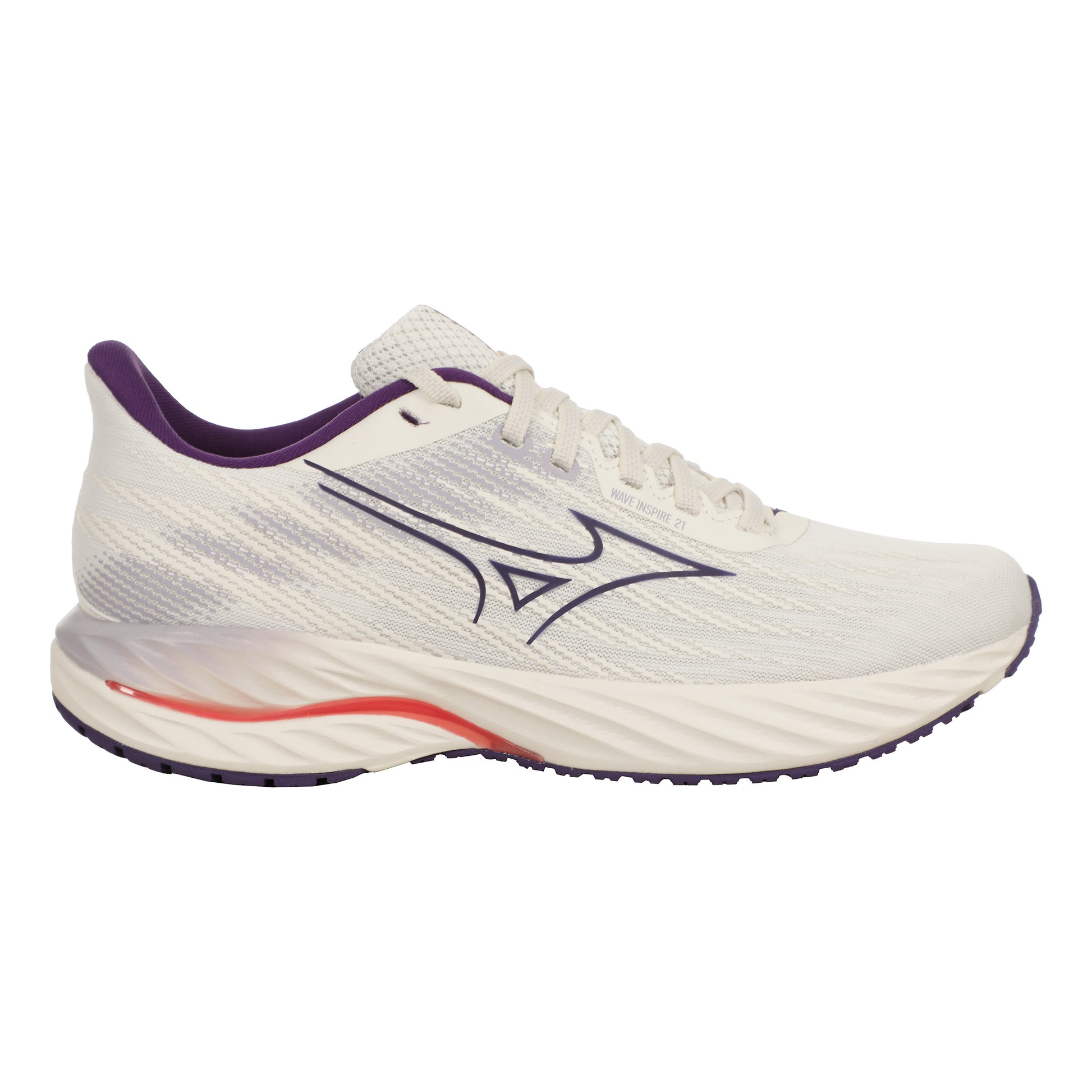 Mizuno Wave Inspire 21 Stabilitätsschuh Damen-Weiß,Lila
