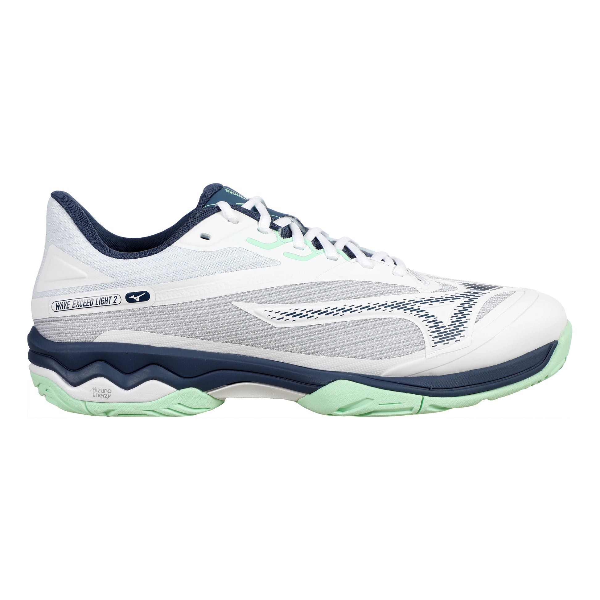 Mizuno Wave Exceed Light 2 Allcourtschuh Herren-Weiß,Blau