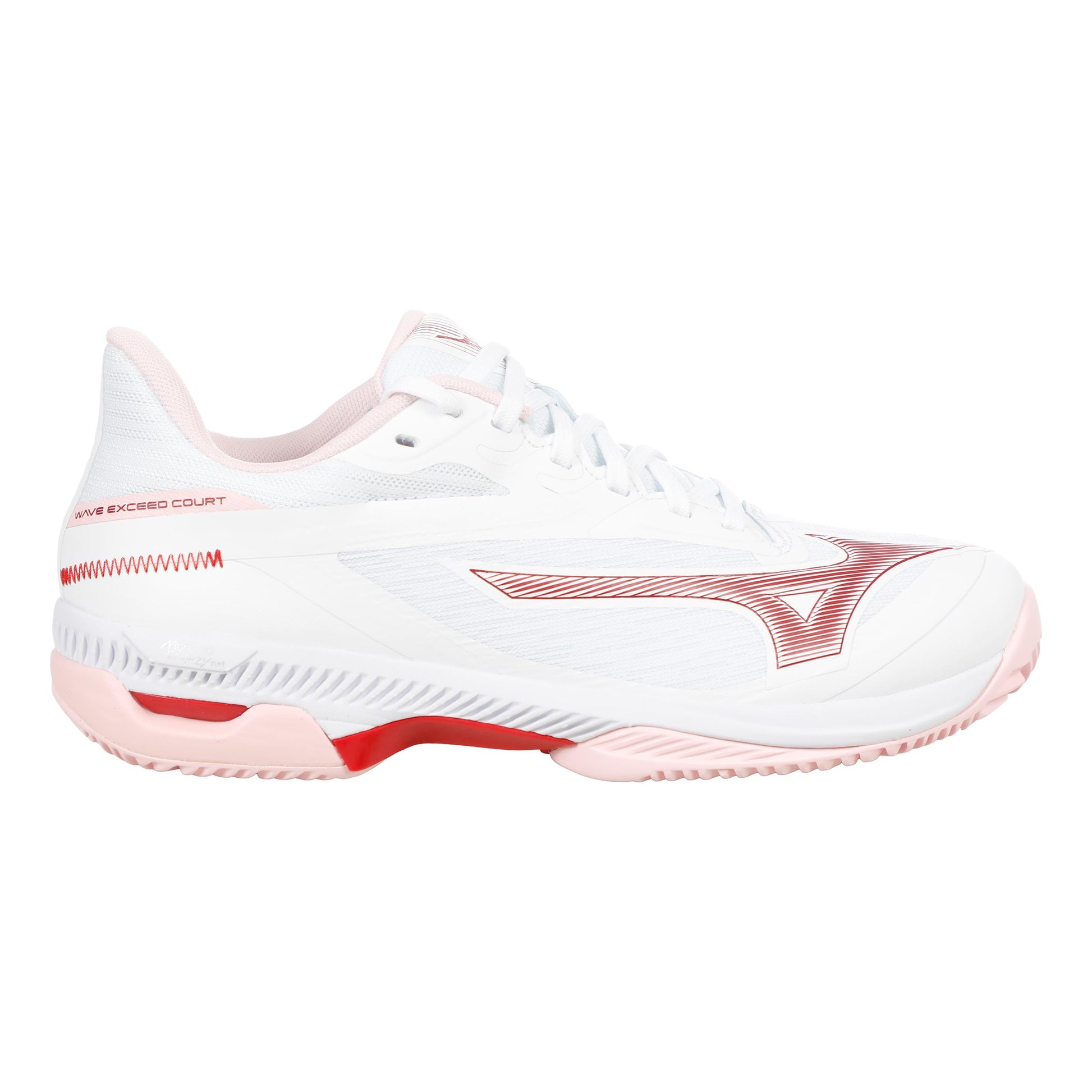 Mizuno Wave Exceed Court Sandplatzschuh Herren-weiß, berry