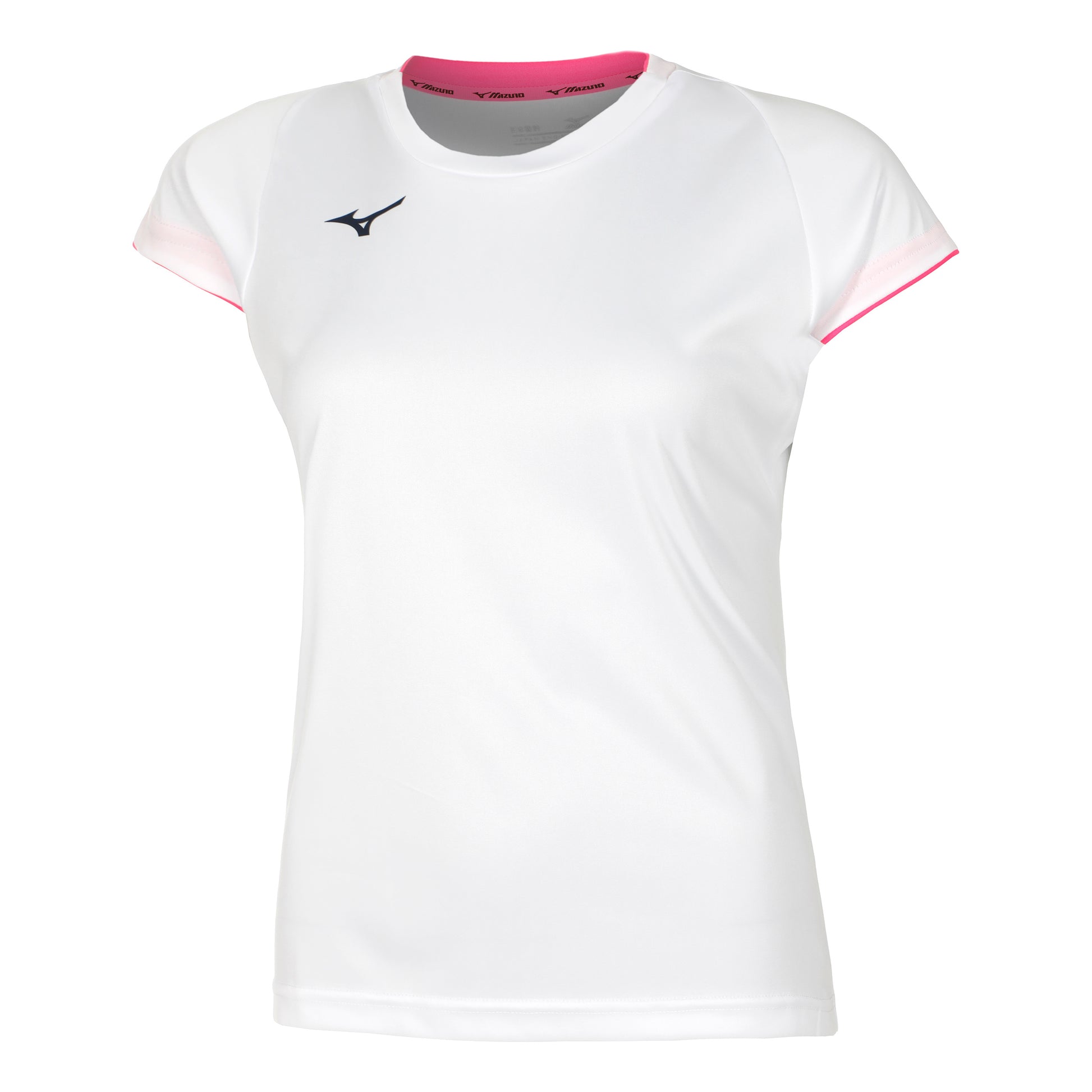 Mizuno Core T-Shirt Damen - weiß, pink