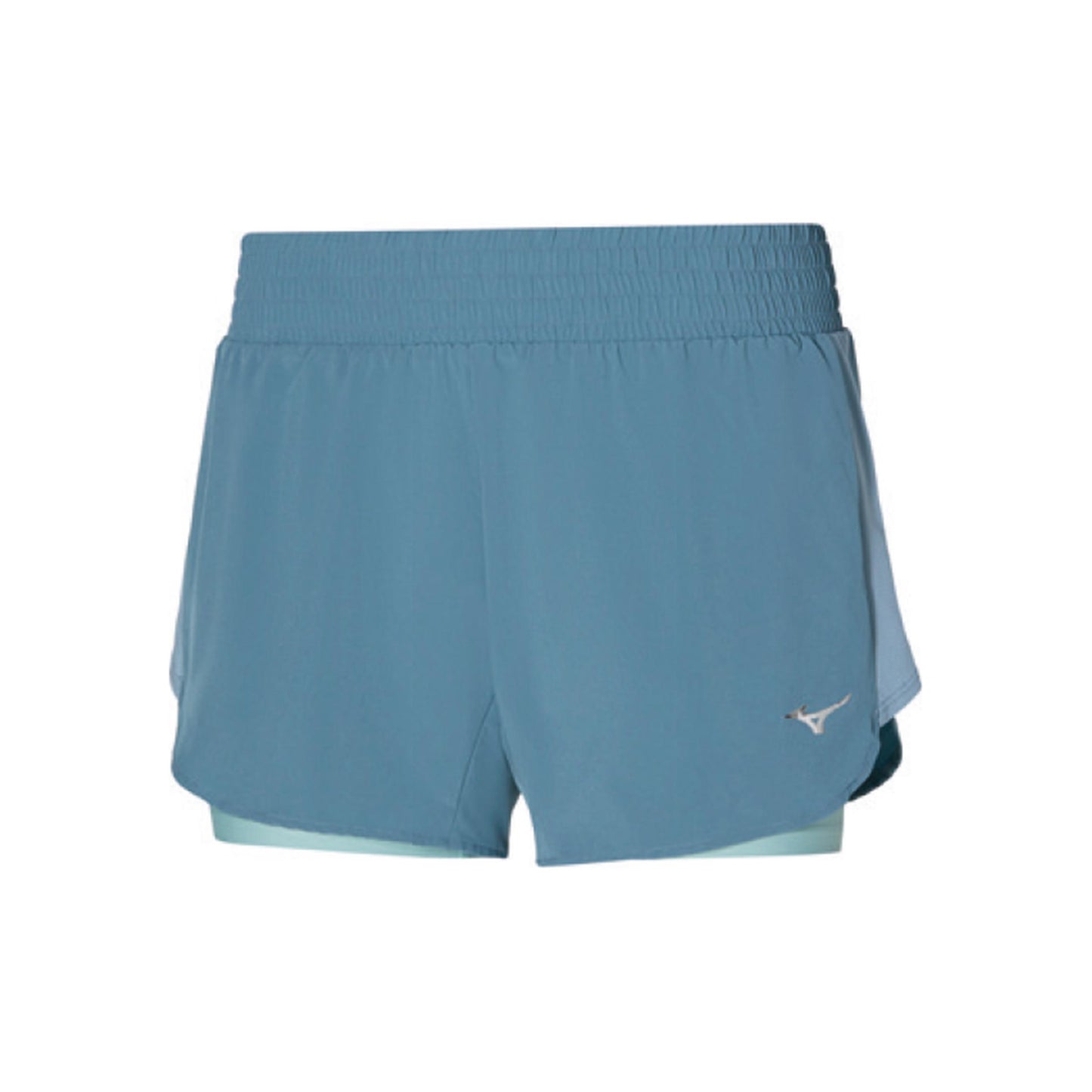 Mizuno 2in1 4.5 Laufshorts Damen - petrol,