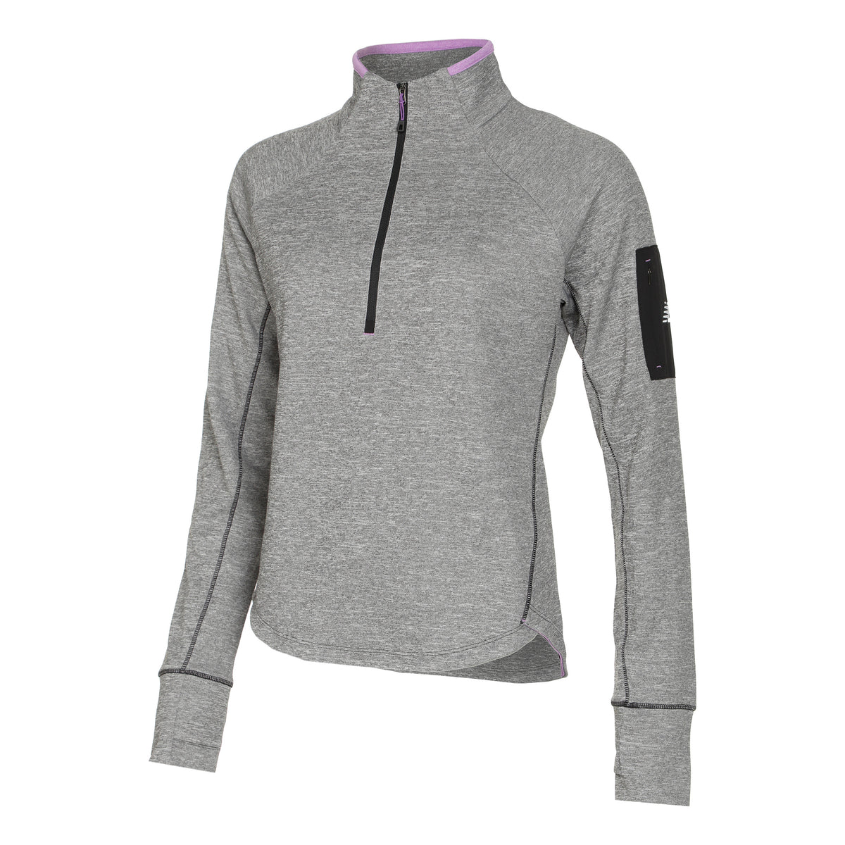 New Balance AT Half-Zip Longsleeve Damen - grau,