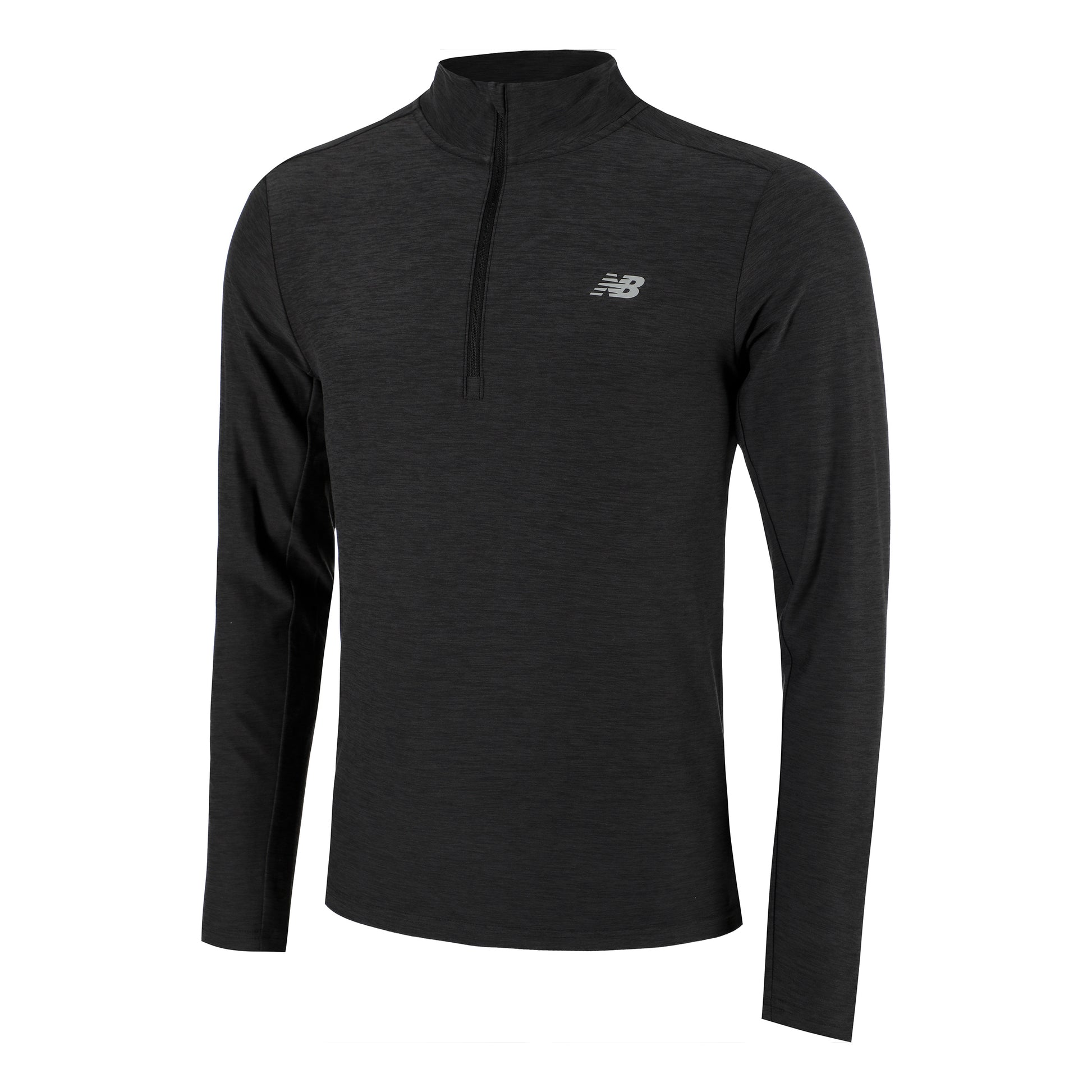 New Balance Space Dye 1/4 Zip Longsleeve Herren - schwarz