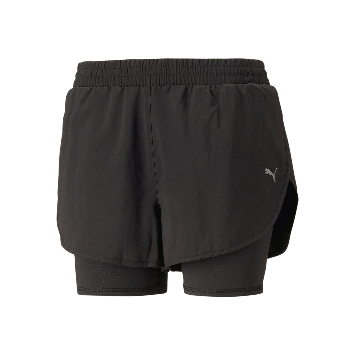 Puma Run Favorite Woven 2in1 3in Laufshorts Damen-Schwarz