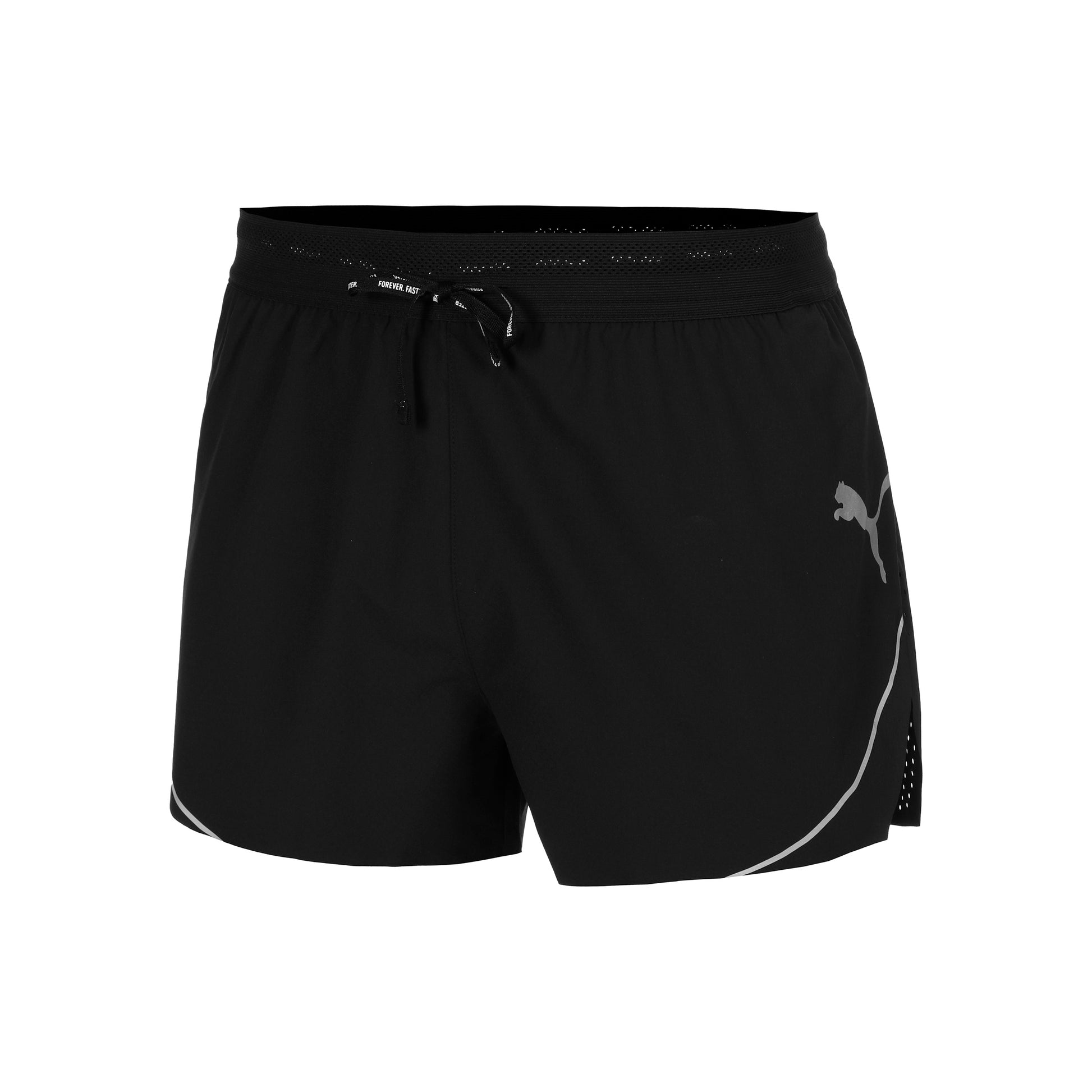 Puma Raceday Ultraweave 3in Split Laufshorts Herren-Schwarz