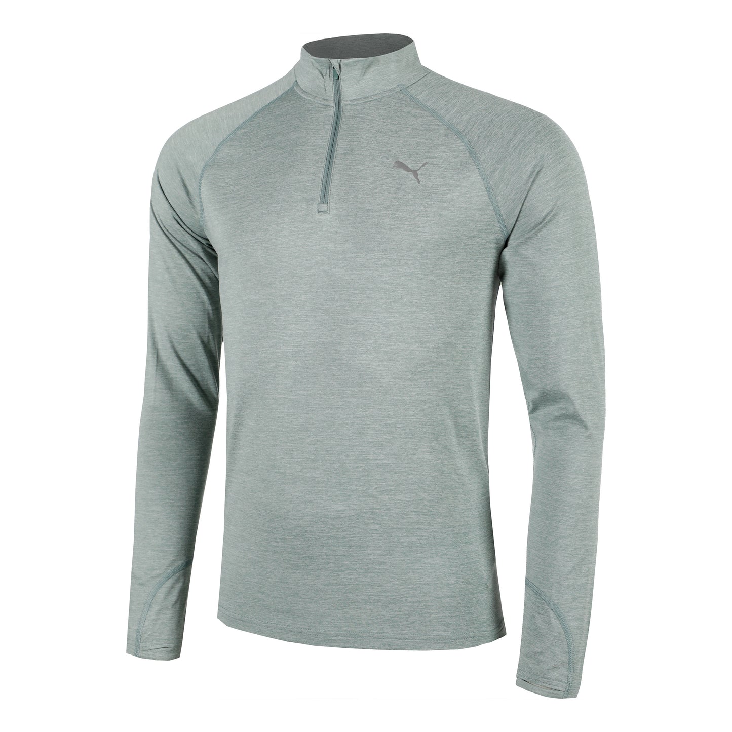 Puma Velocity Cloudspun 1/4 Zip  Laufshirt Herren - grün