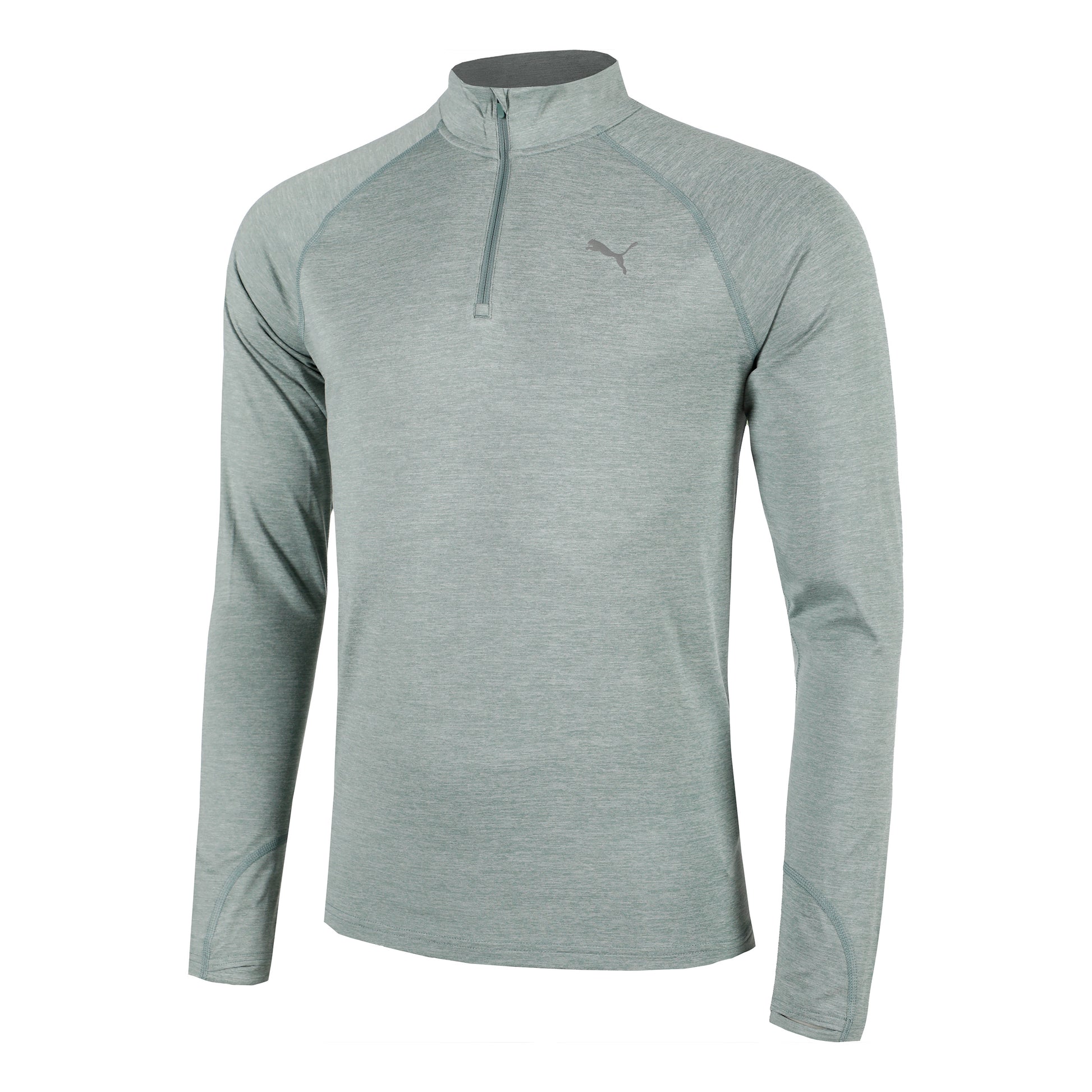 Puma Velocity Cloudspun 1/4 Zip  Laufshirt Herren - grün