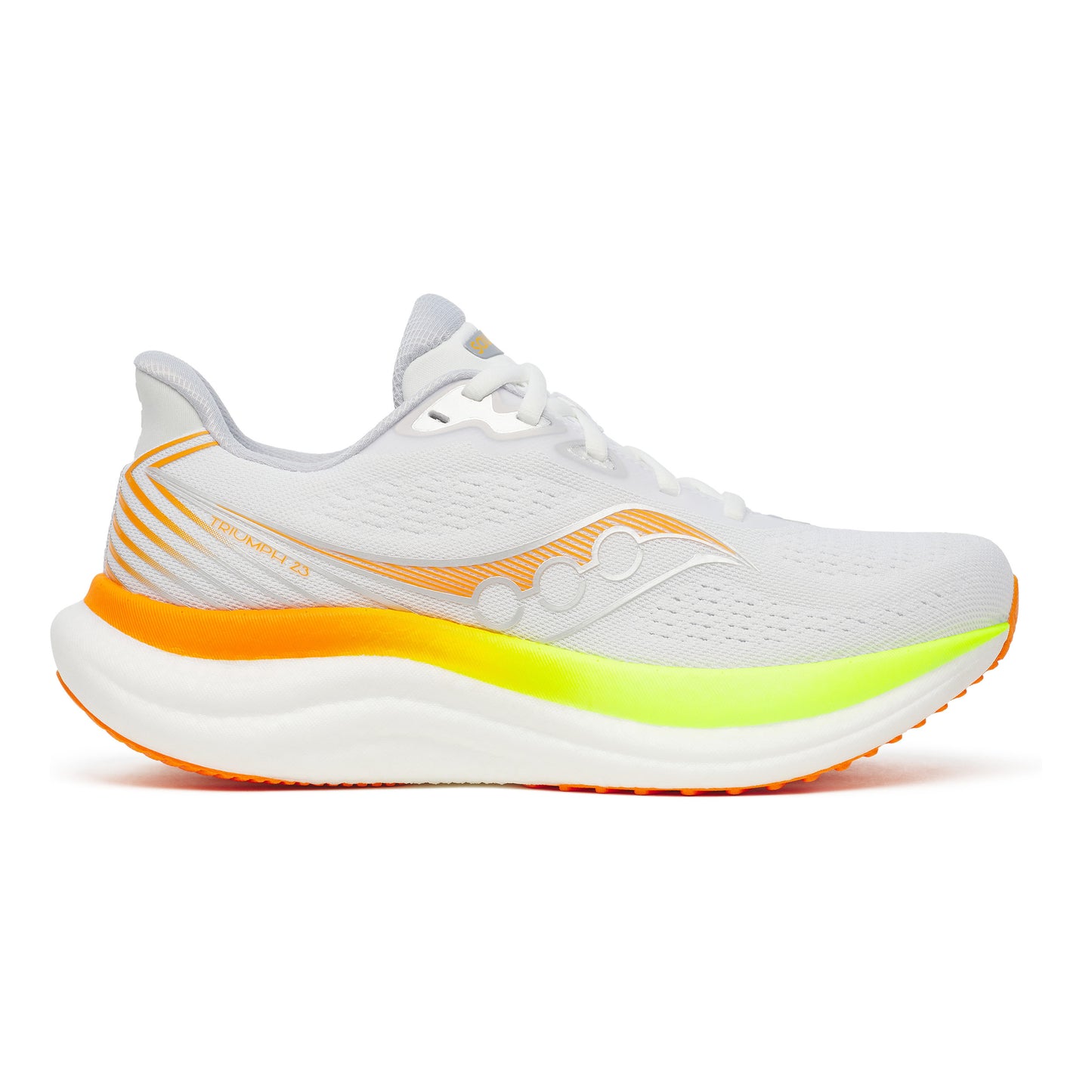 Saucony Triumph 23 Neutralschuh Damen - weiß, zitronengelb