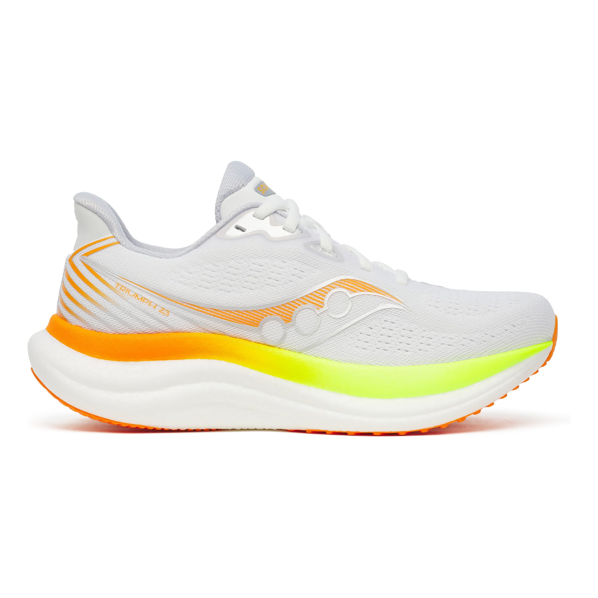 Saucony Triumph 23 Neutralschuh Damen - weiß, zitronengelb