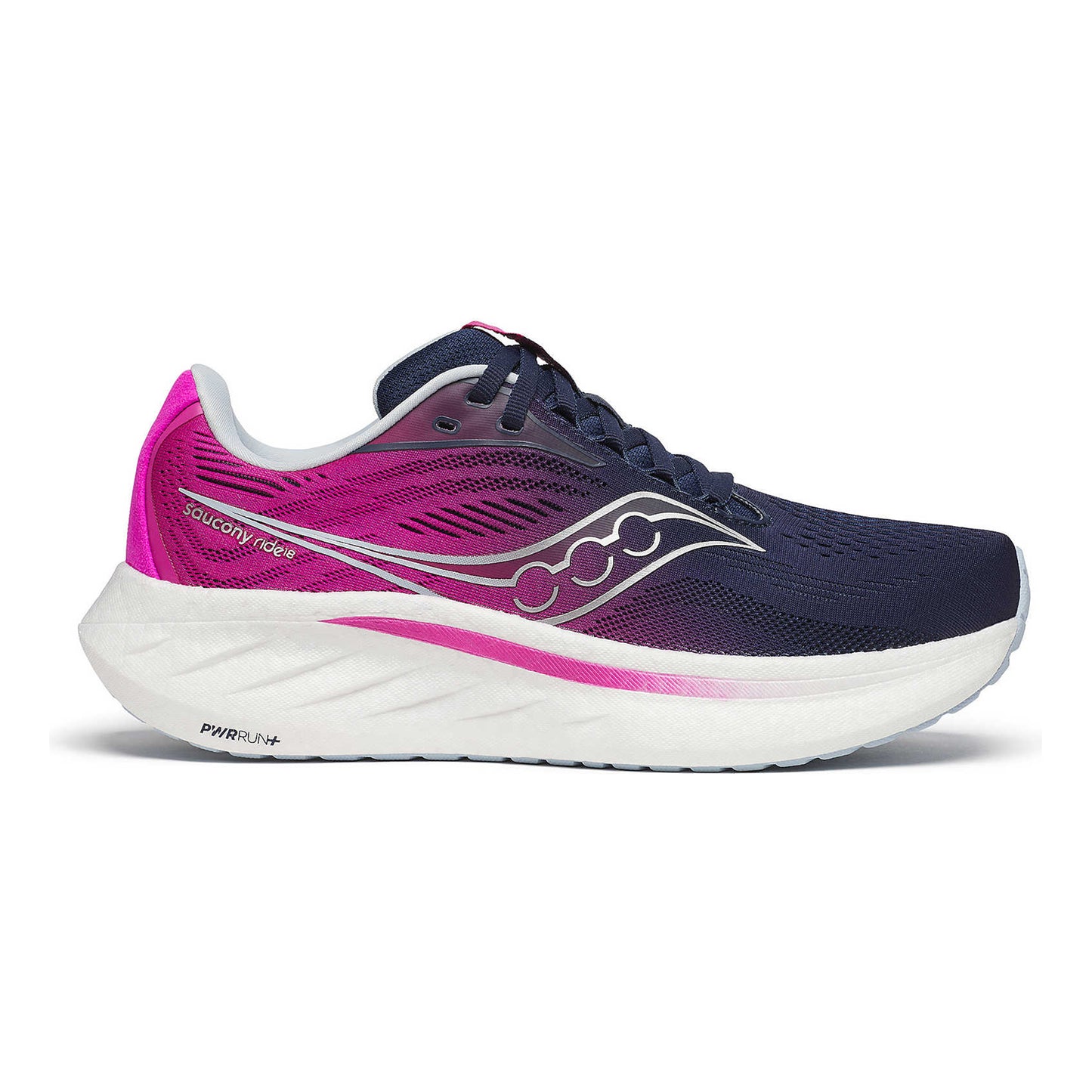 Saucony Ride 18 Neutralschuh Damen - dunkelblau, pink