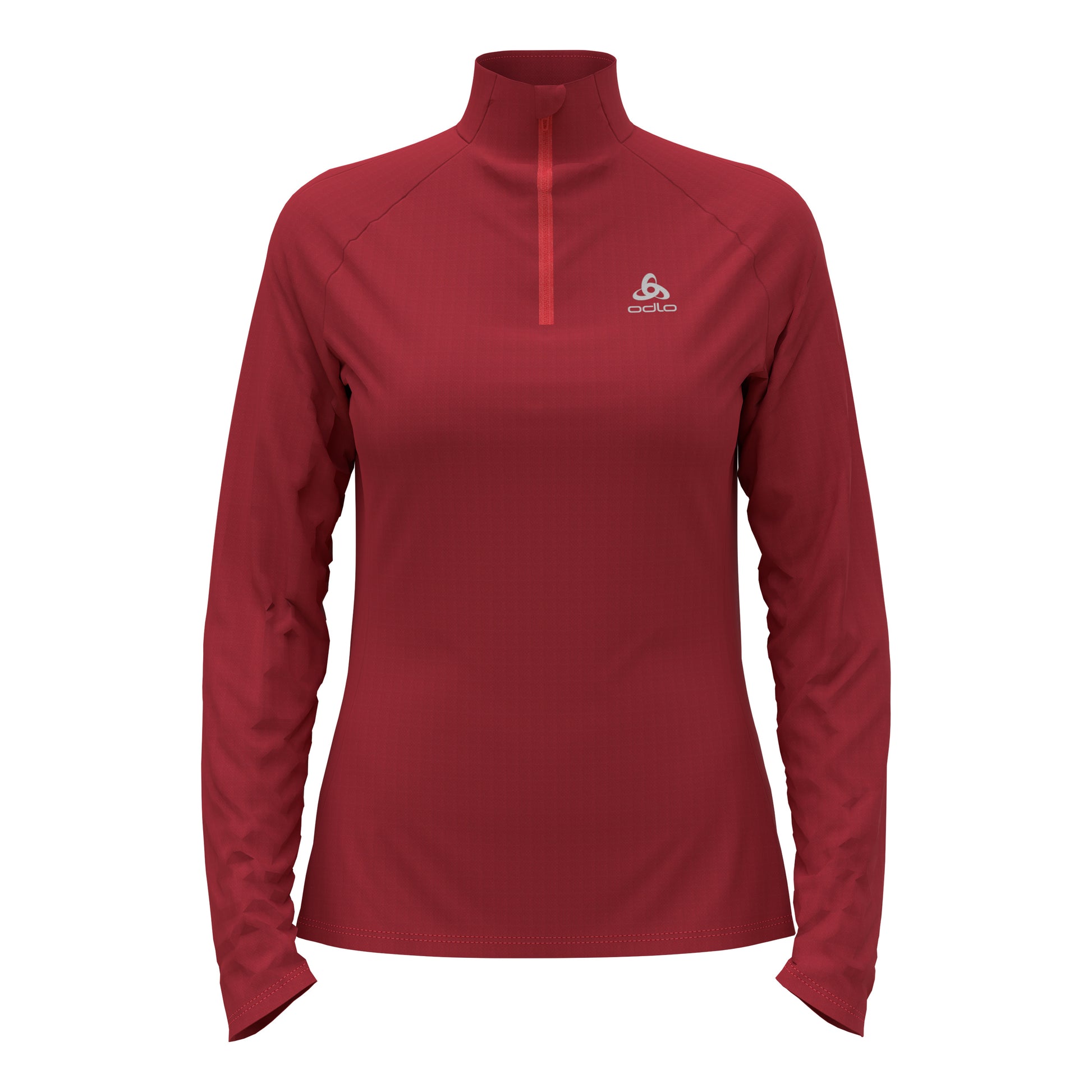 Odlo Essential 1/2 Zip Laufshirt Damen-rot