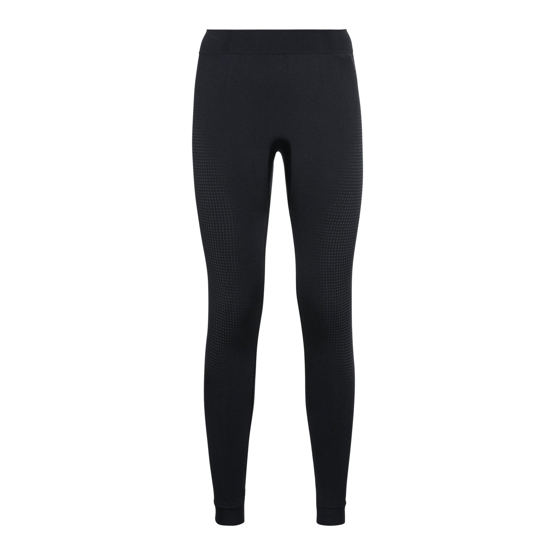 Odlo Performance Warm Eco Big Logo Bottom Long Tight Damen-Schwarz,Grau