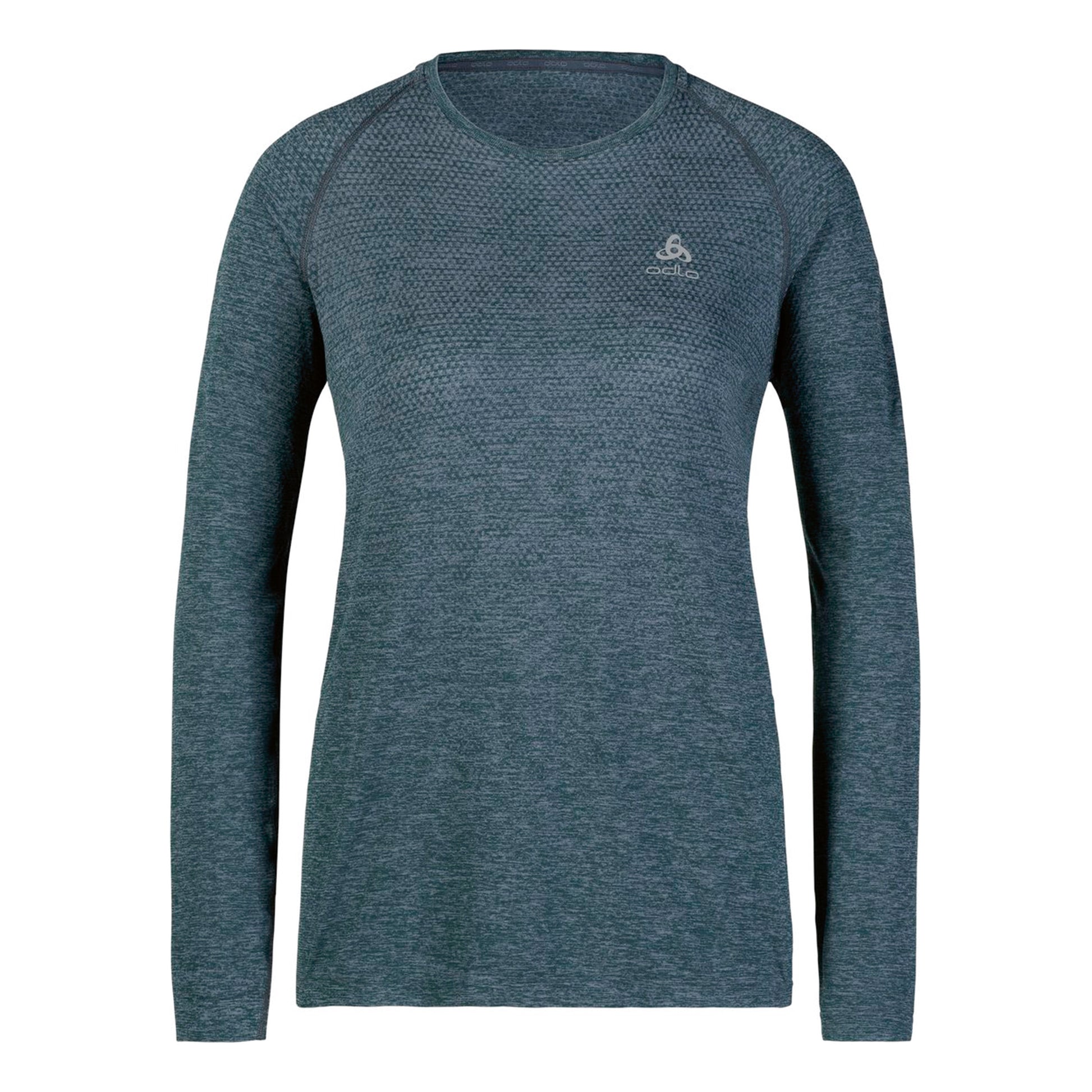 Odlo Essential Seamless Crew Neck Longsleeve Damen - dunkelgrau,