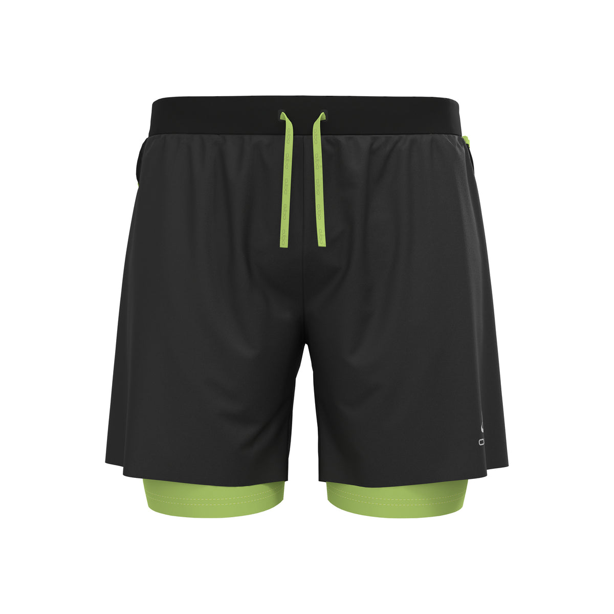 Odlo X-Alp Trail 6inch 2in1 Laufshorts Herren - schwarz, hellgrün