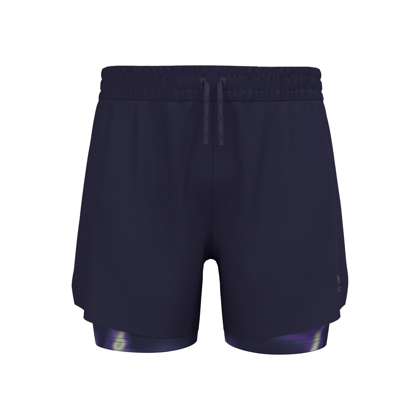 Odlo Zeroweight Print 5in 2in1 Laufshorts Herren-Dunkelblau